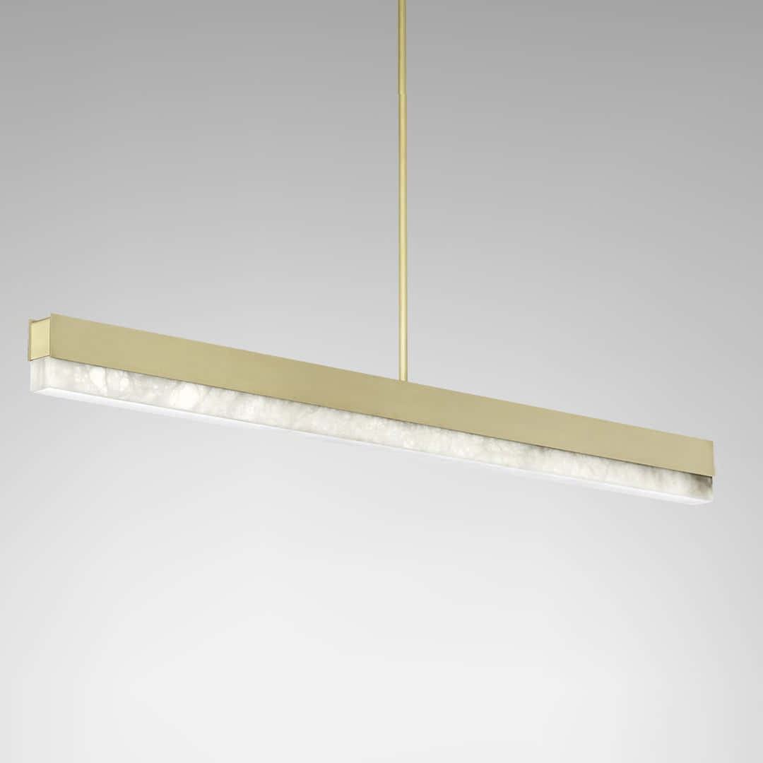 Artes Pendant Light - Alabaster, Bronze & Satin Brass