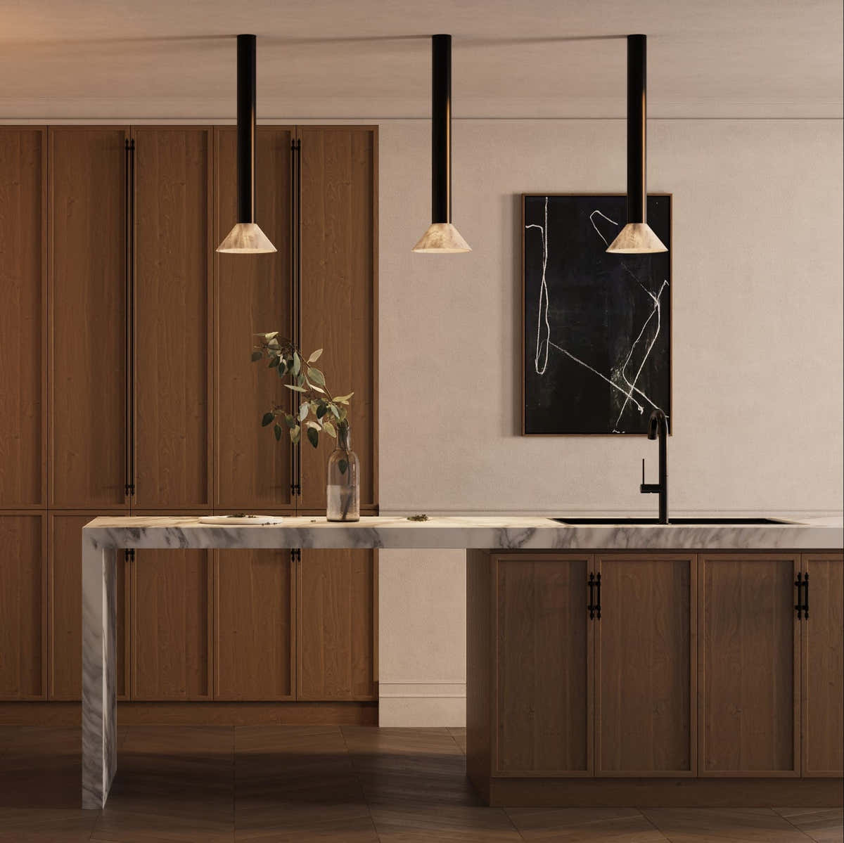 Torres  Alabaster Pendant Light