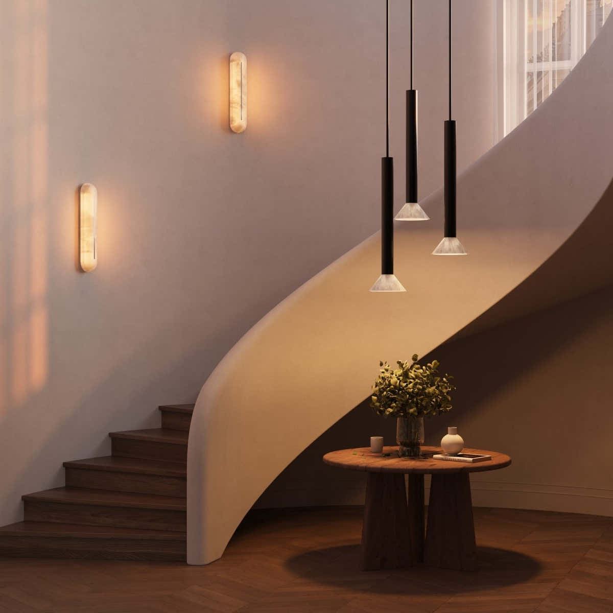 Torres  Alabaster Pendant Light