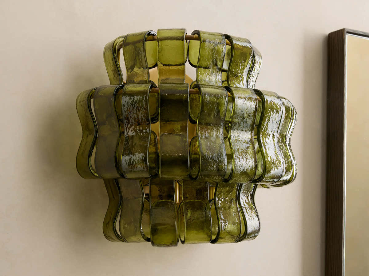 Amor Ghiaccio Glass Wall Sconce 12"