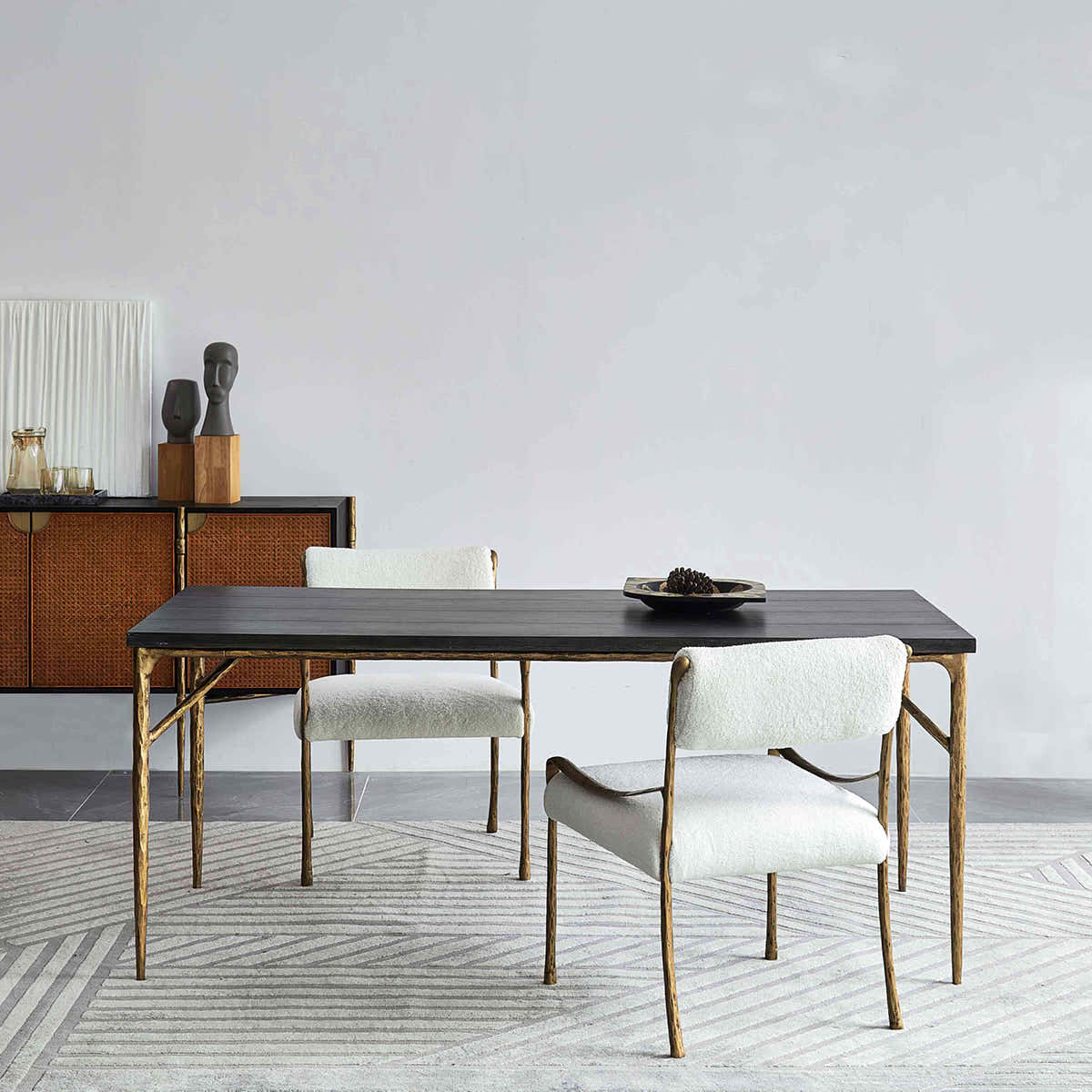 Hand-Forged Metal Medieval Style Dining Table