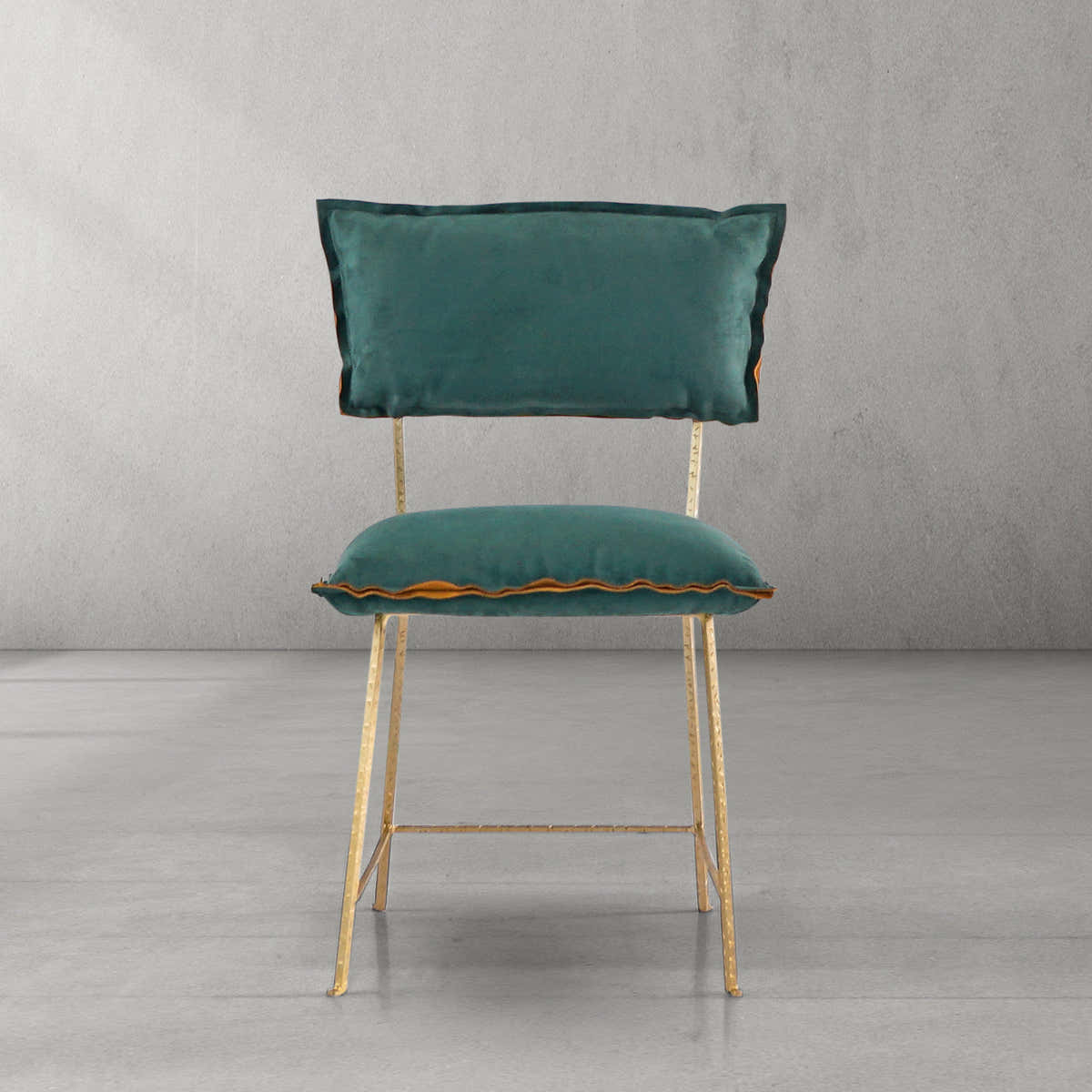 Hand-Forged Metal Cartier Armless Dining Chair