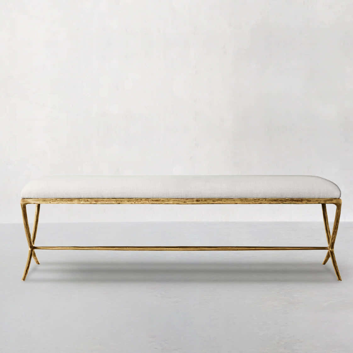 Hand-Forged Metal Alexander X-base Bench