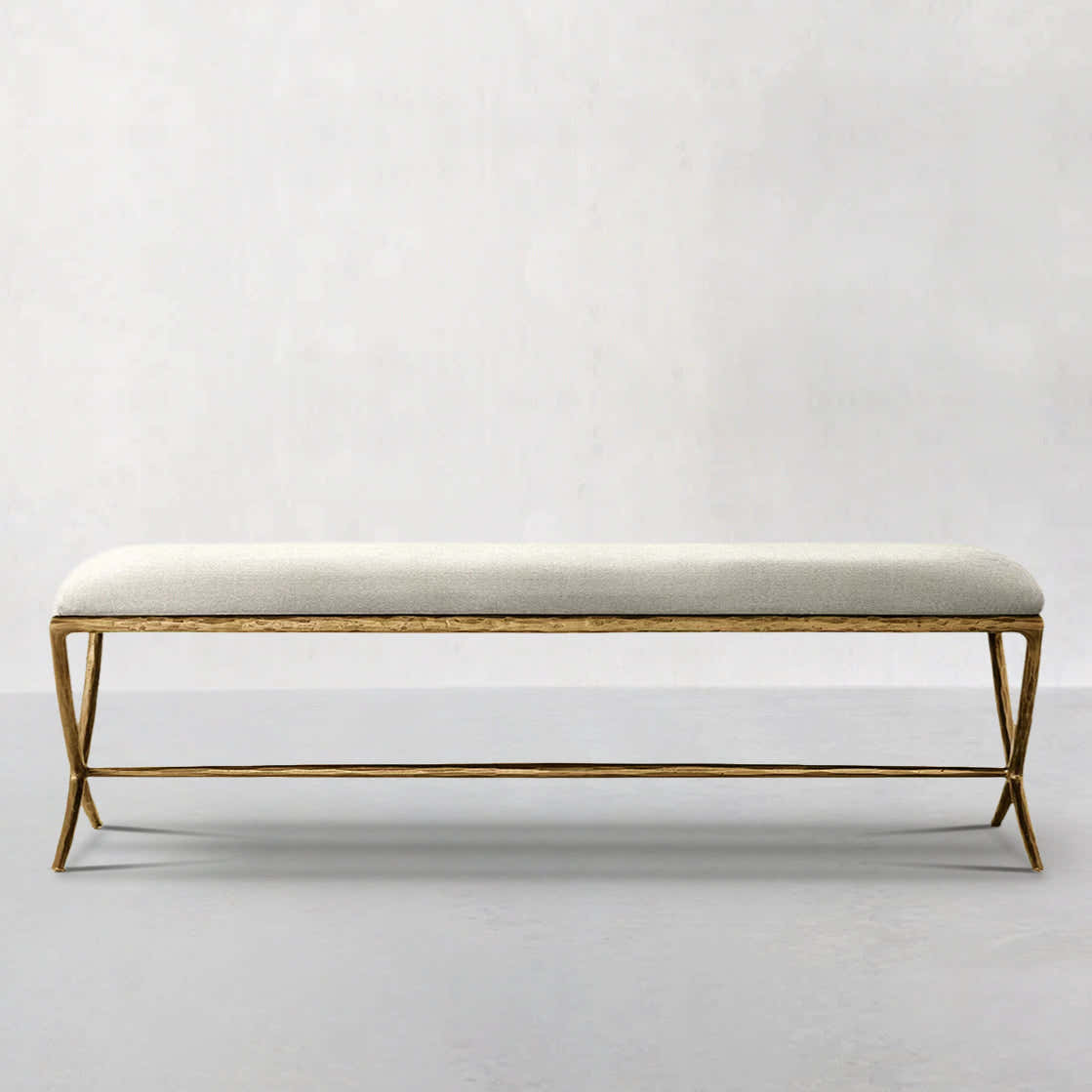 Hand-Forged Metal Alexander X-base Bench