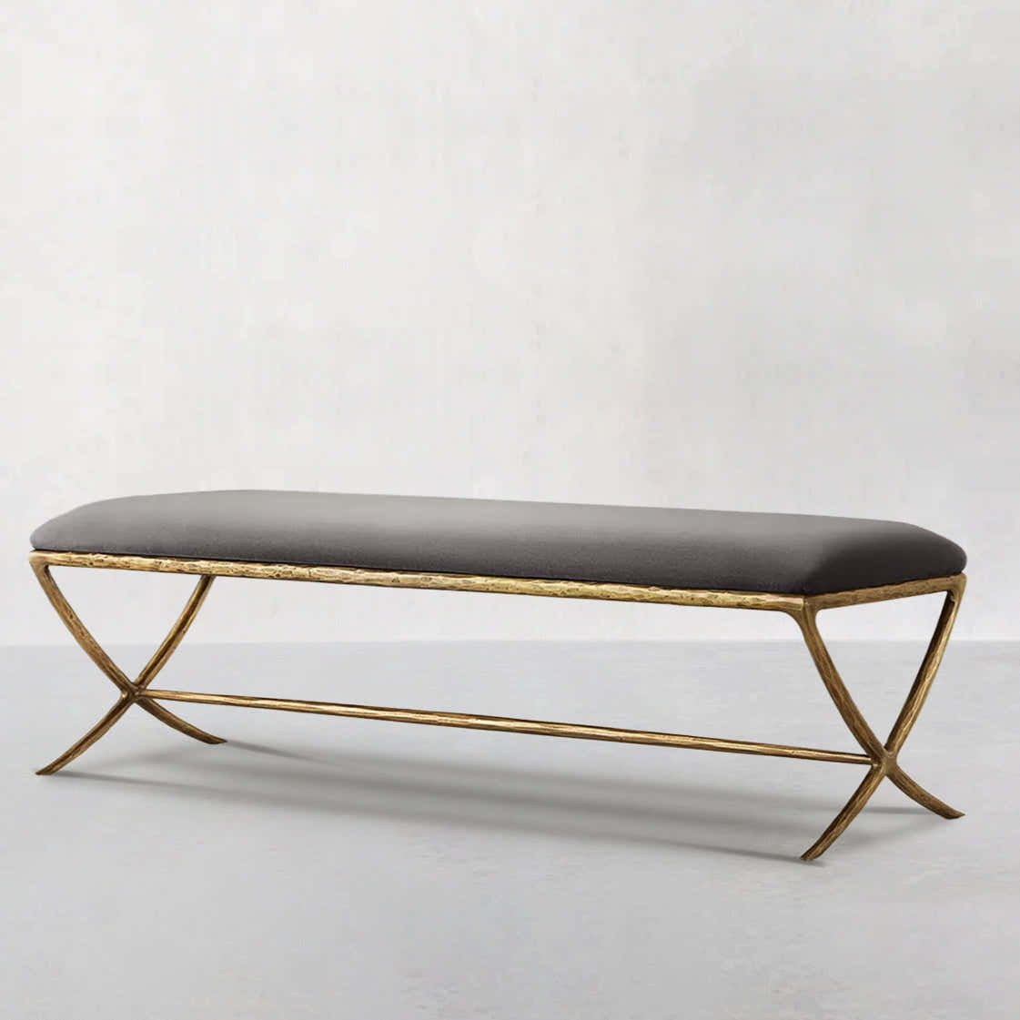 Hand-Forged Metal Alexander X-base Bench