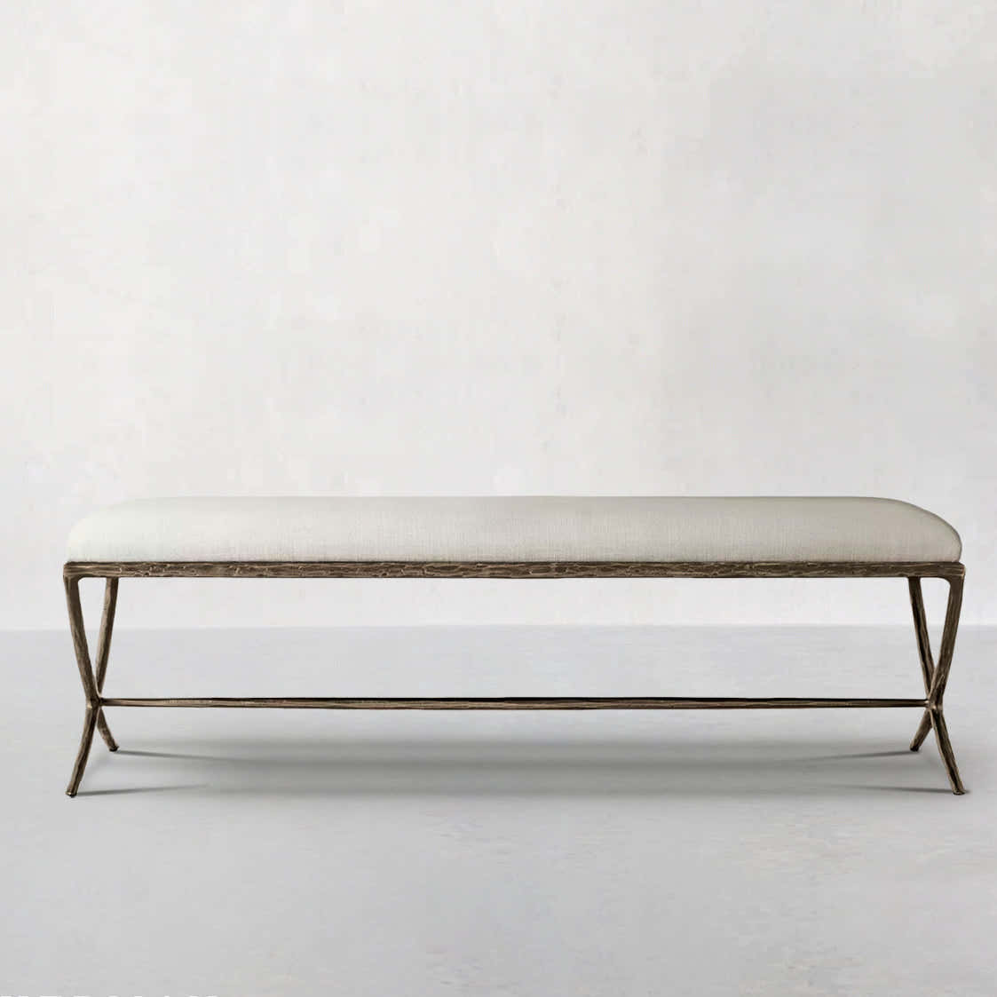 Hand-Forged Metal Alexander X-base Bench