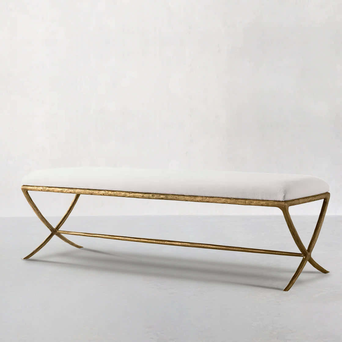 Hand-Forged Metal Alexander X-base Bench