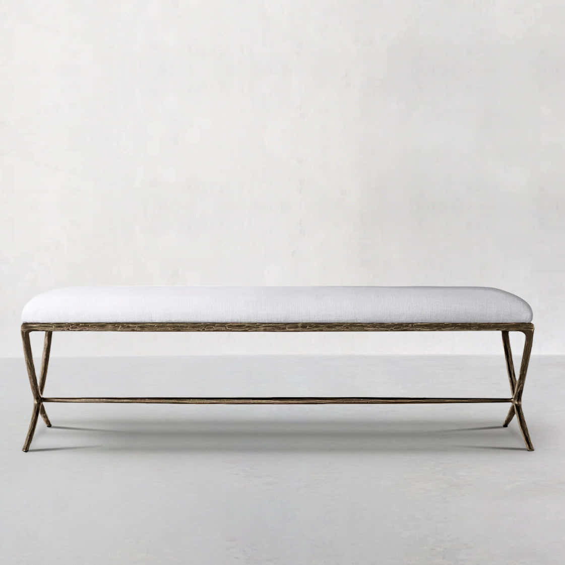 Hand-Forged Metal Alexander X-base Bench