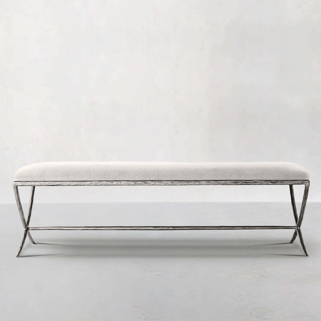 Hand-Forged Metal Alexander X-base Bench