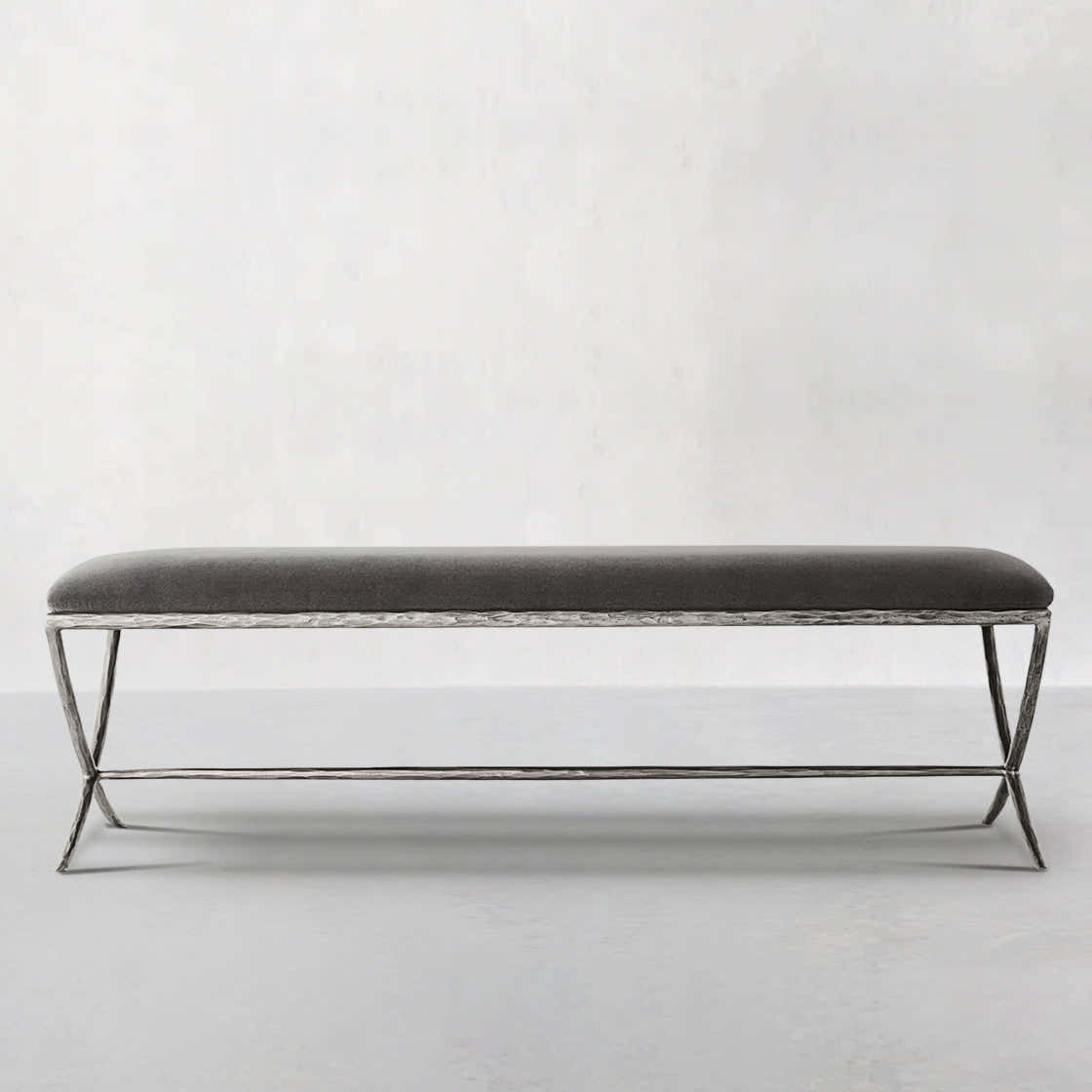 Hand-Forged Metal Alexander X-base Bench