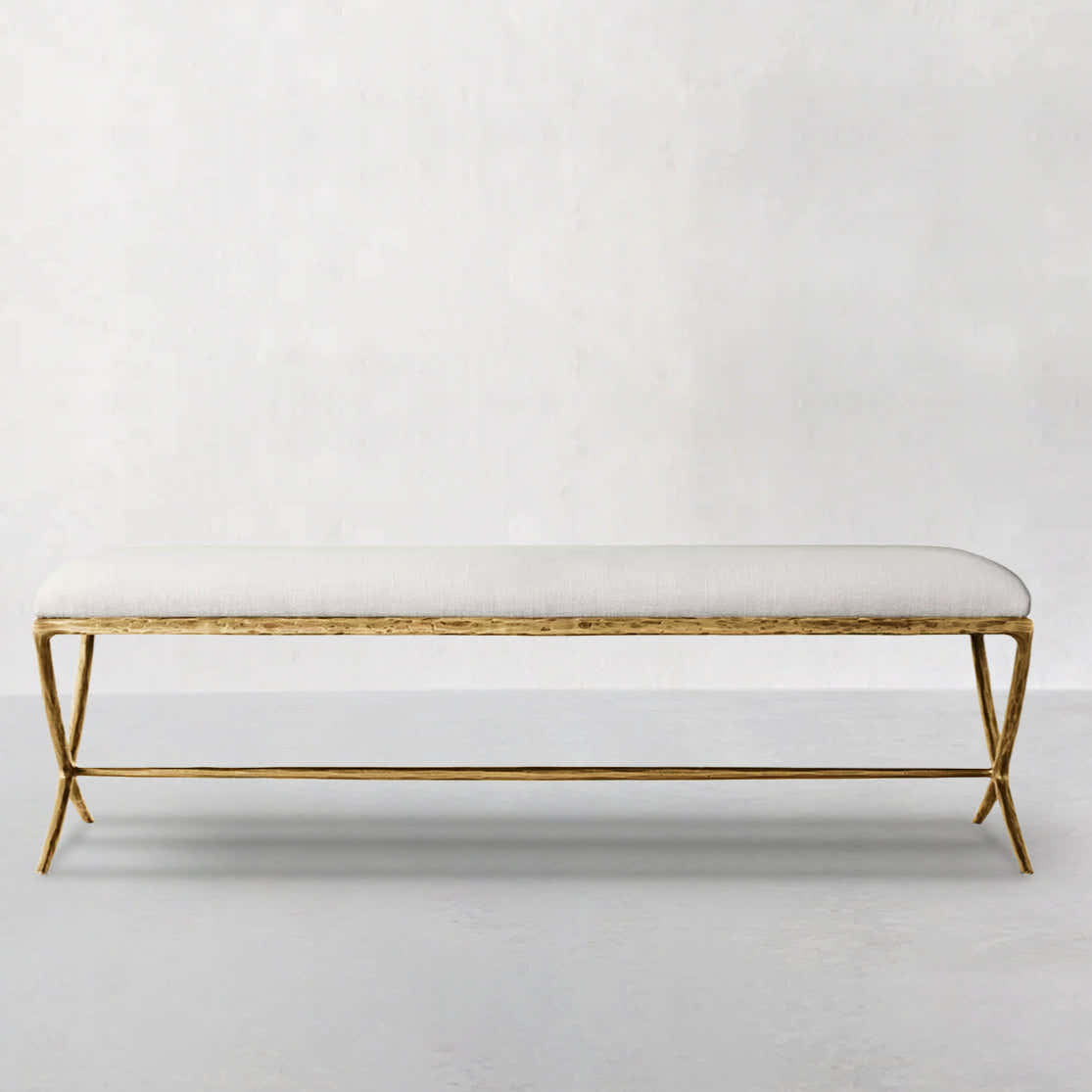 Hand-Forged Metal Alexander X-base Bench