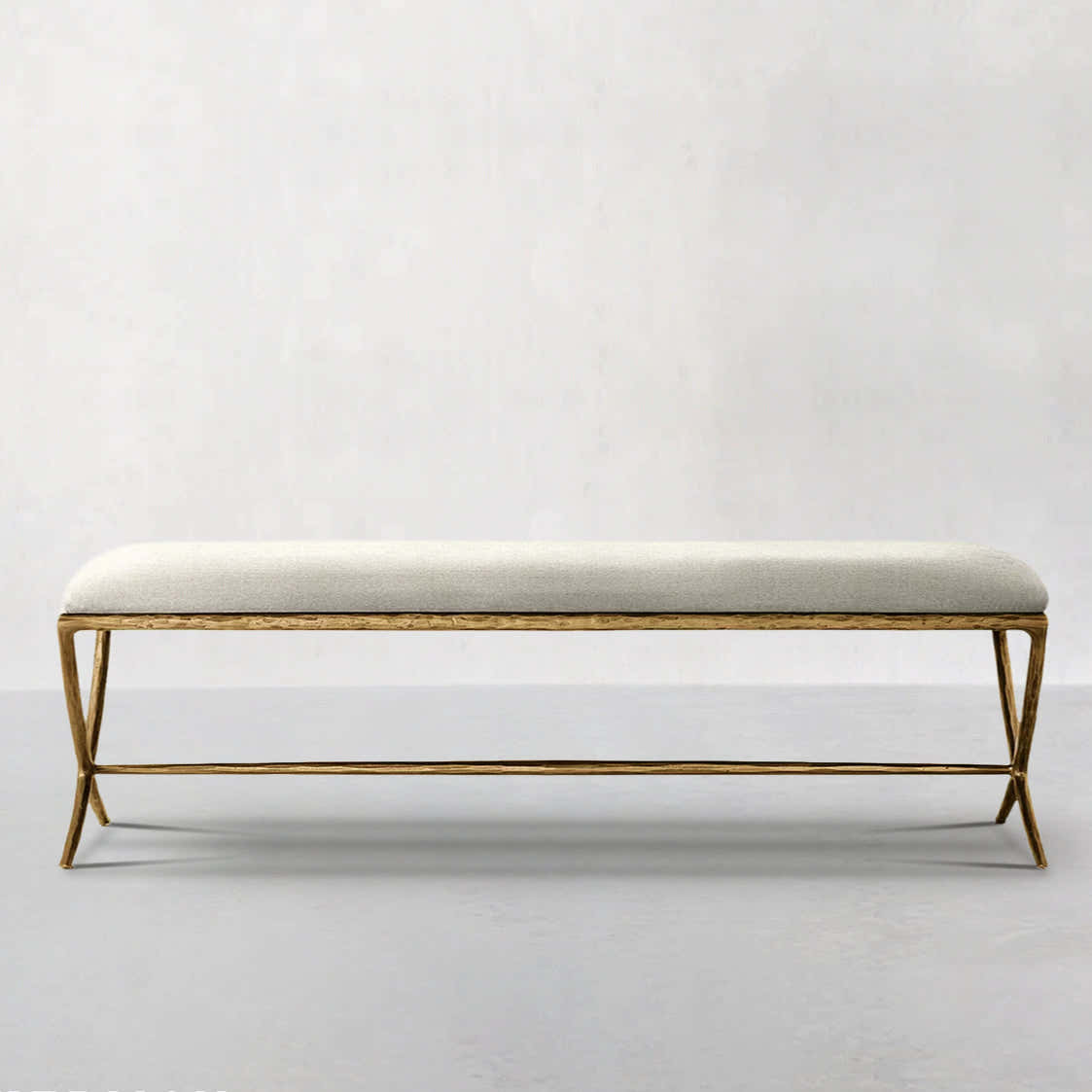 Hand-Forged Metal Alexander X-base Bench