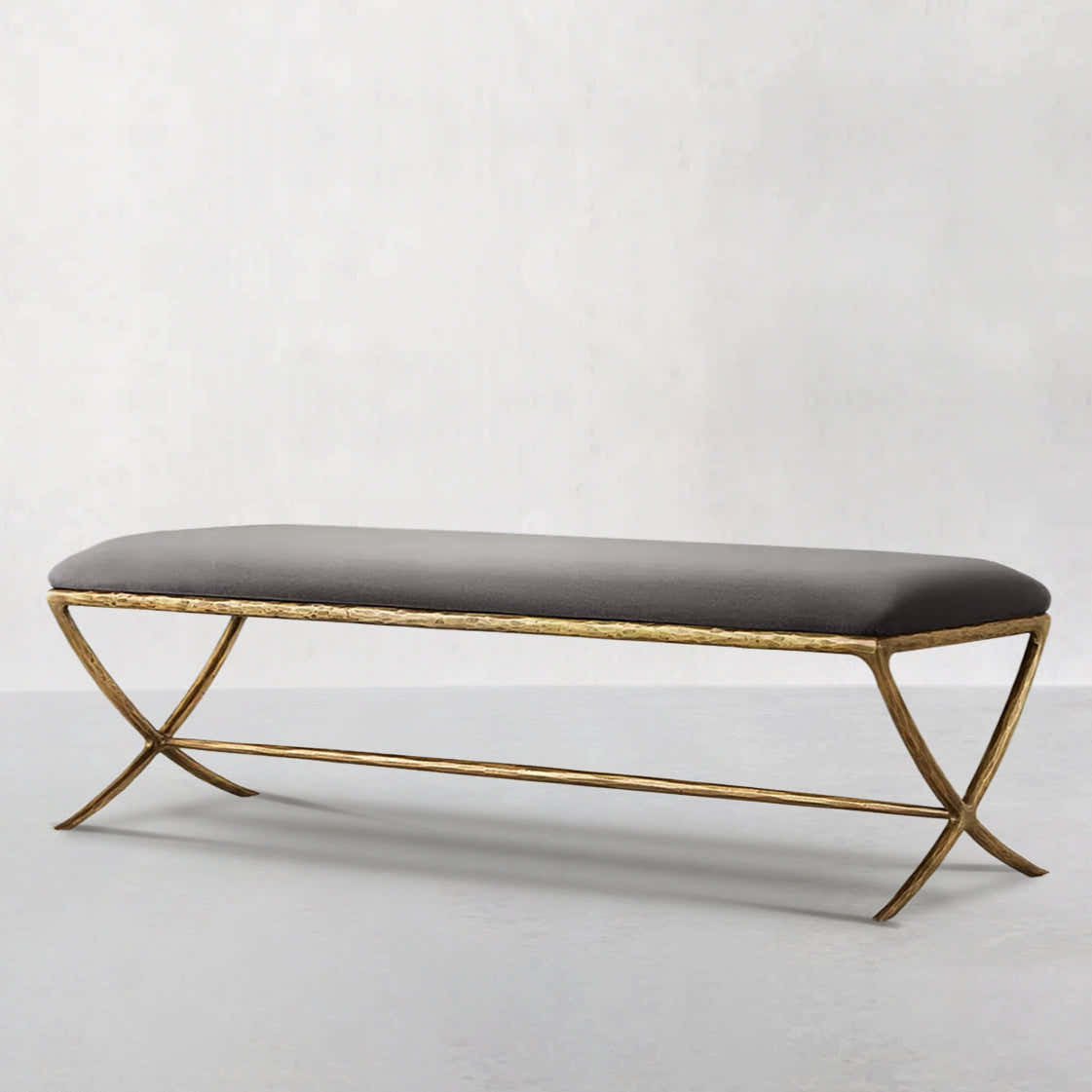 Hand-Forged Metal Alexander X-base Bench