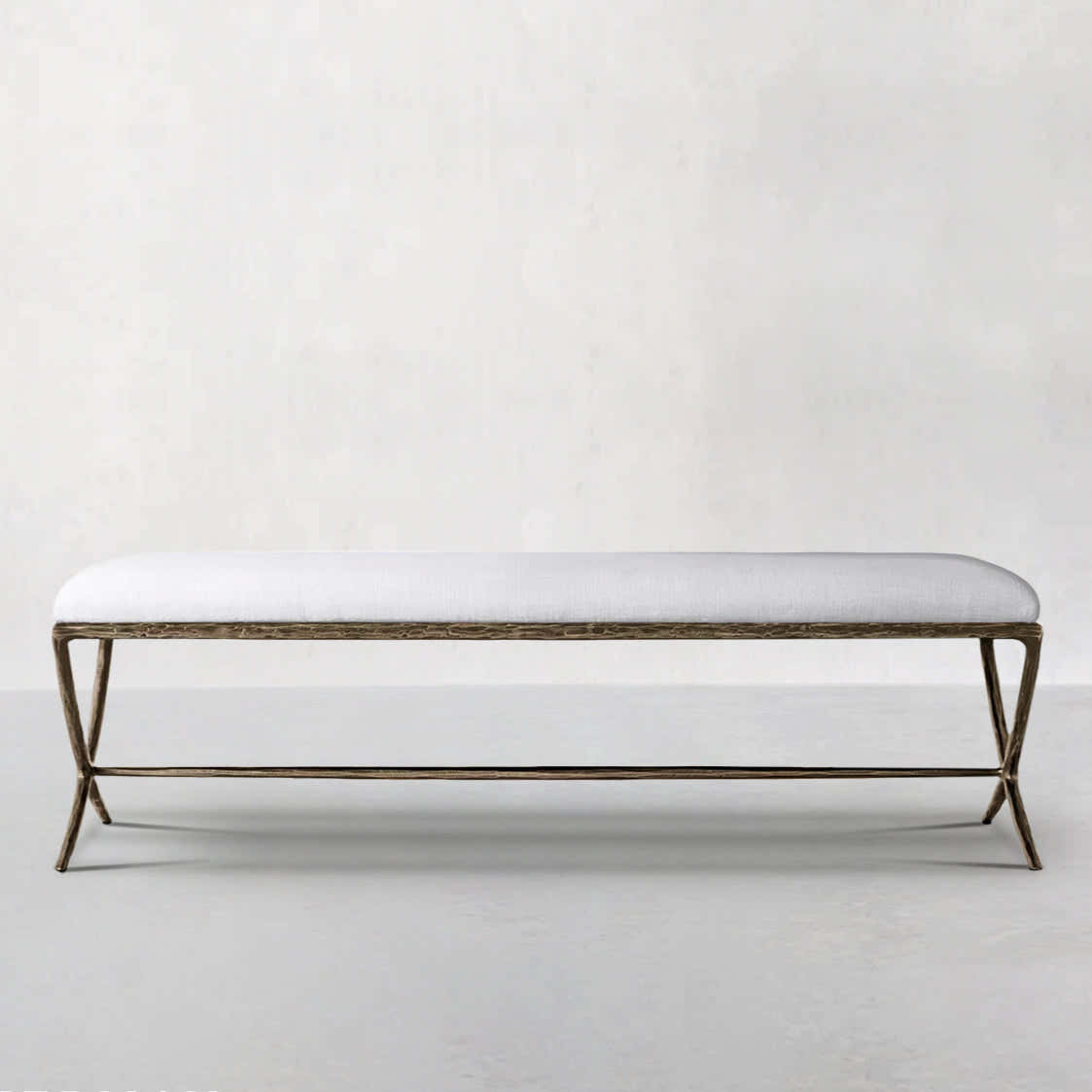 Hand-Forged Metal Alexander X-base Bench