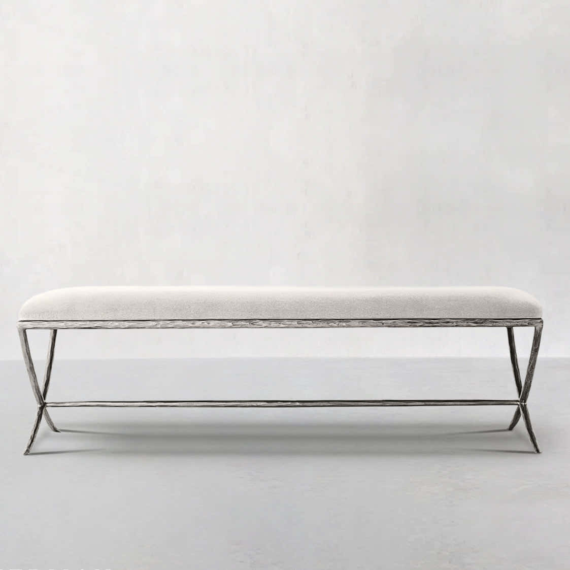 Hand-Forged Metal Alexander X-base Bench