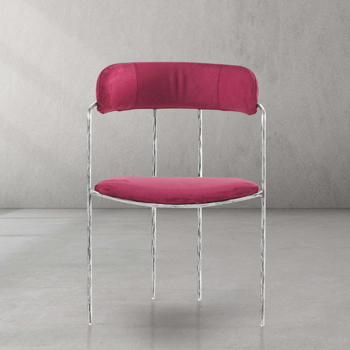 Hand-Forged Metal Vintage Armrest Dining Chair