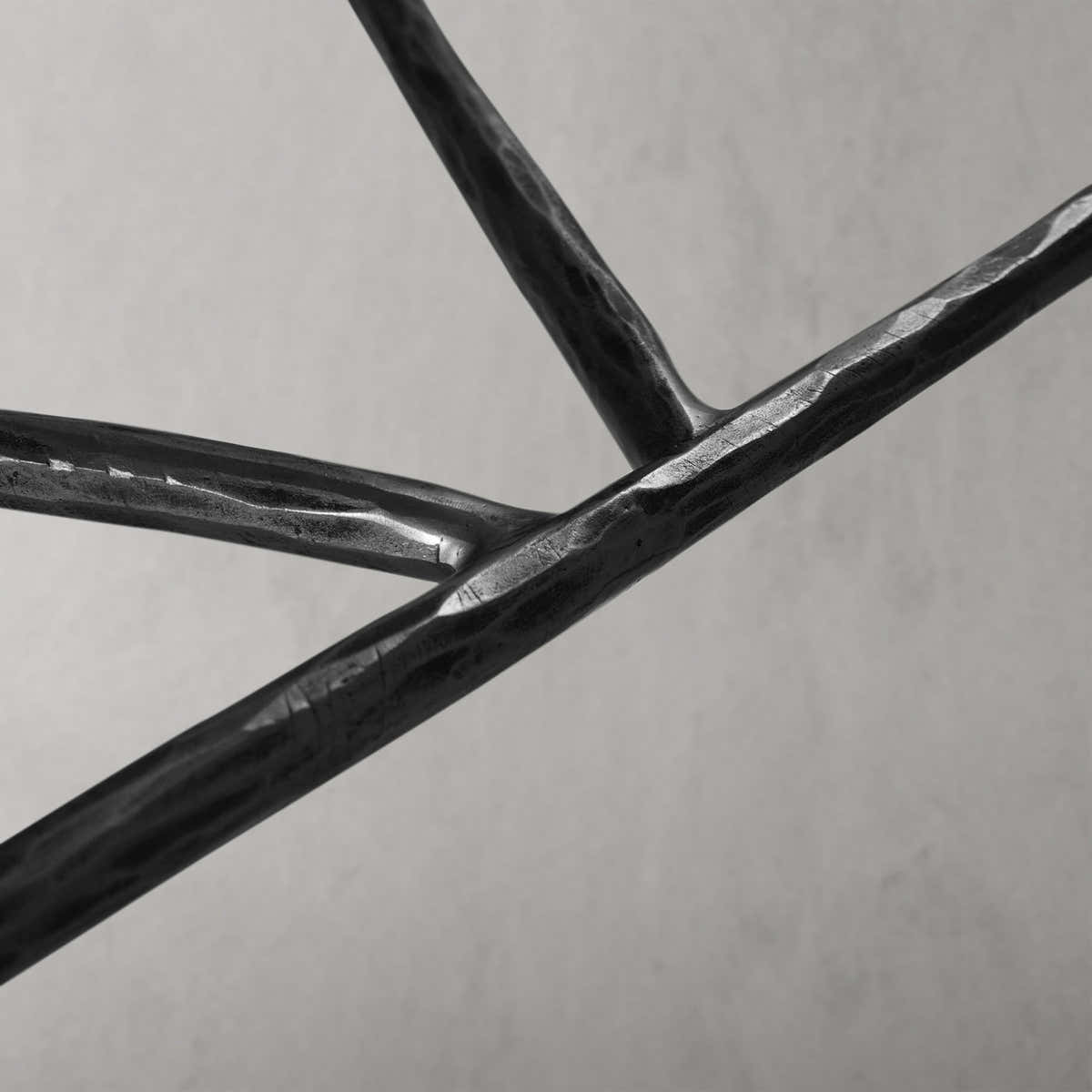 Hand-Forged Metal Semi-circle Console Table