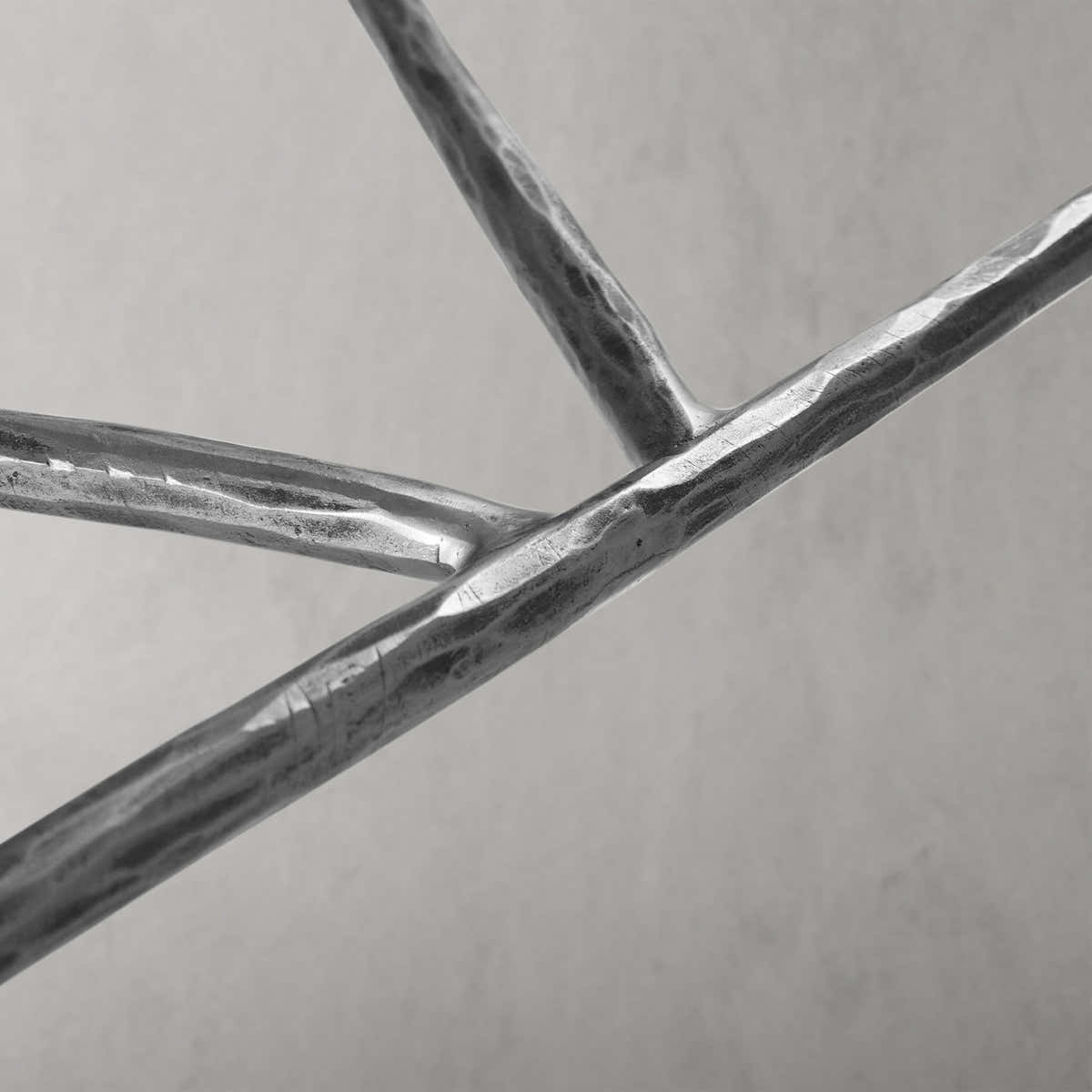 Hand-Forged Metal Semi-circle Console Table