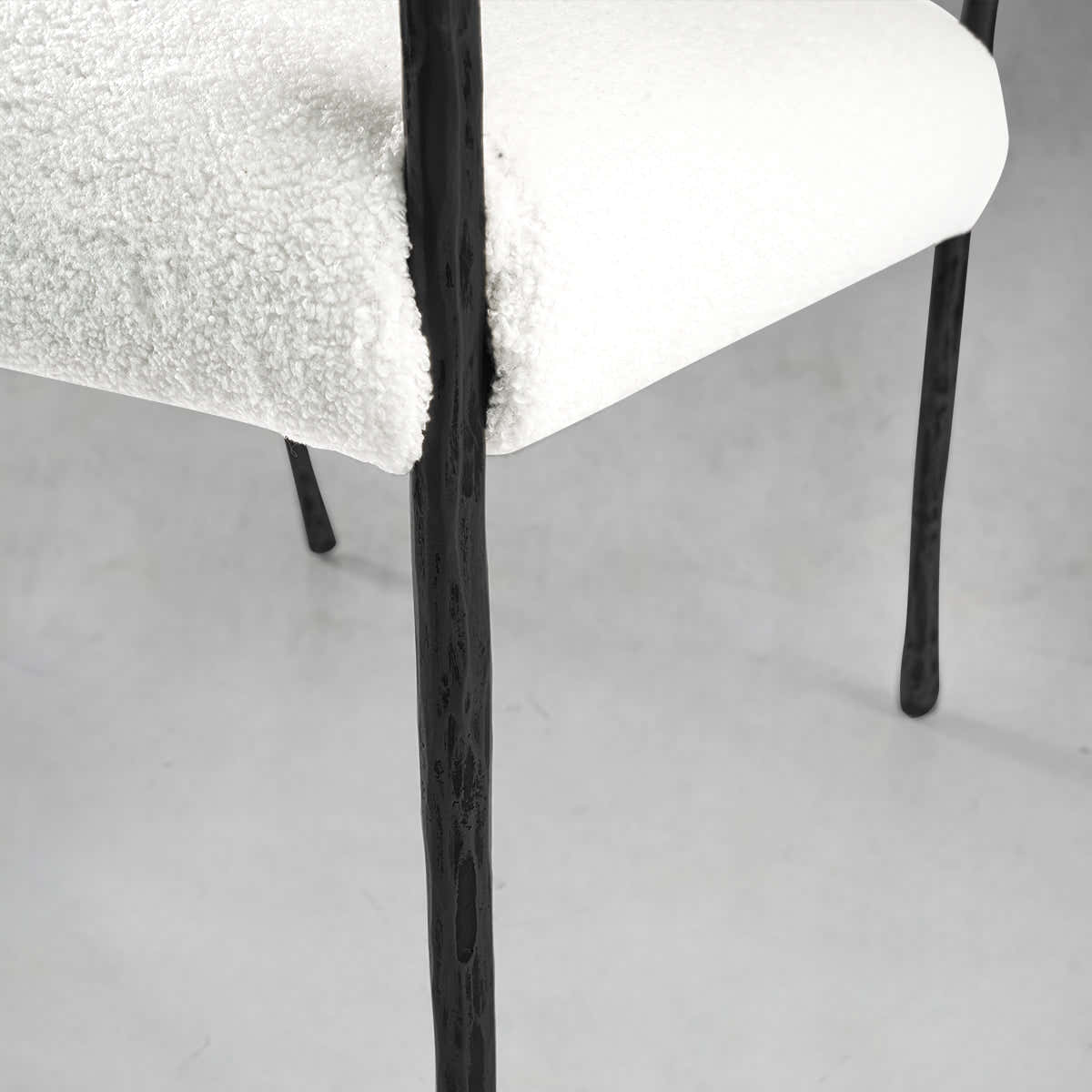 Hand-Forged Metal Retro Copper Iron Frame Dining Chair