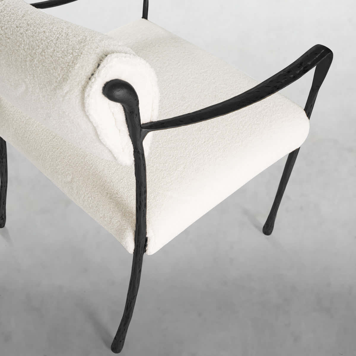Hand-Forged Metal Retro Copper Iron Frame Dining Chair