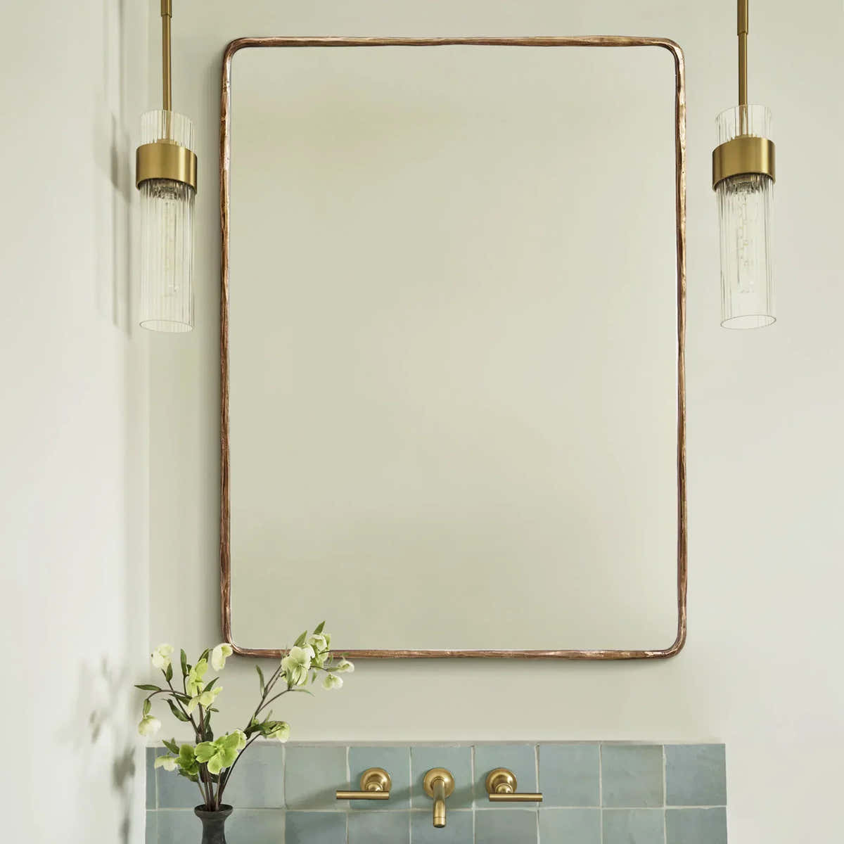 Hand-Forged Metal Mirror