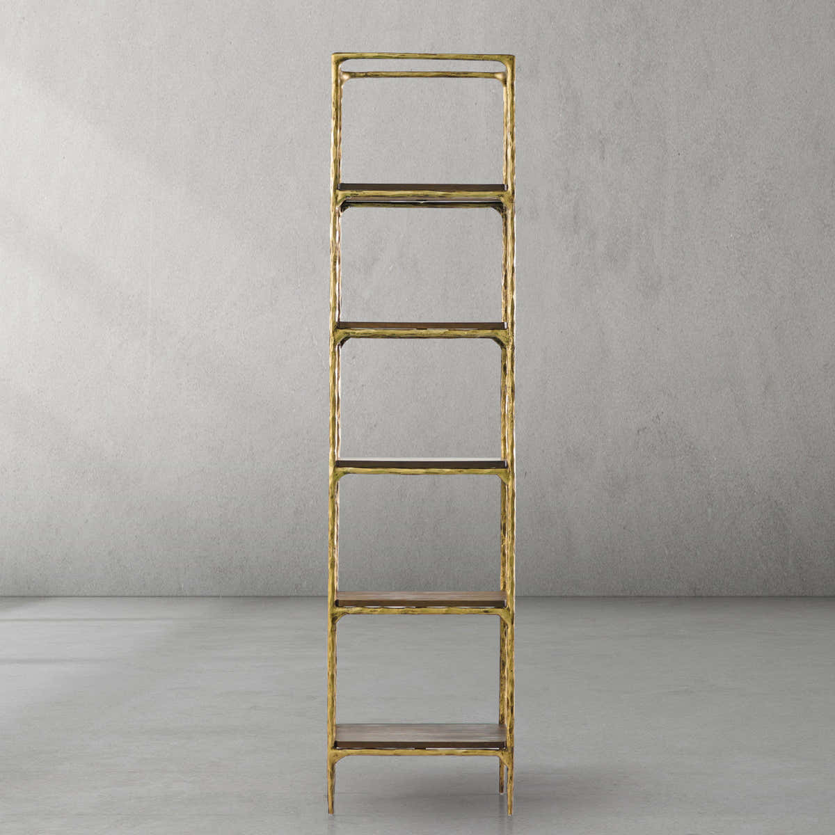 Hand-Forged Metal Wooden Shelving