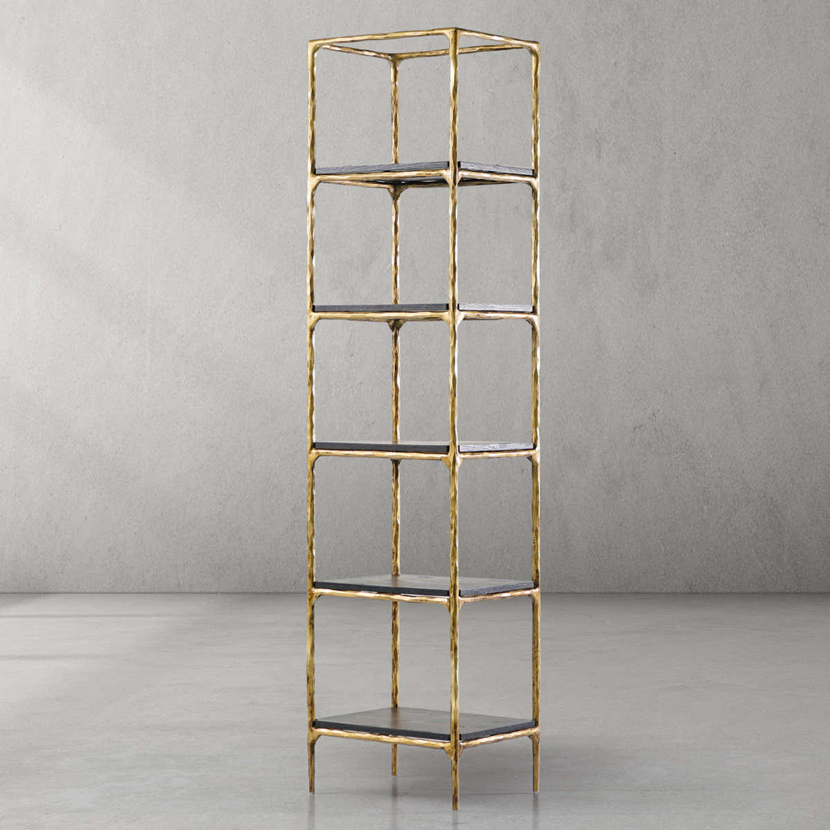 Hand-Forged Metal Wooden Shelving