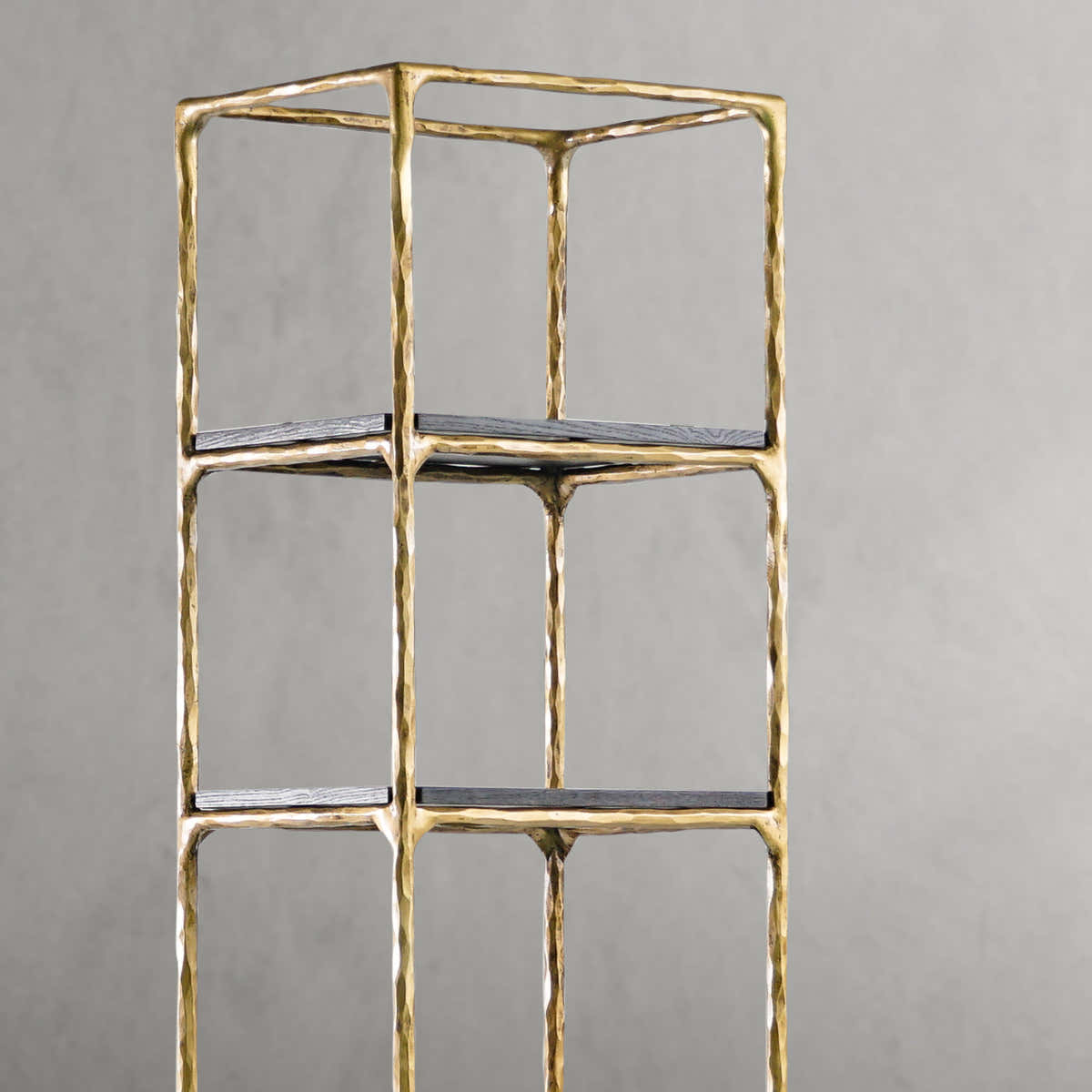 Hand-Forged Metal Wooden Shelving