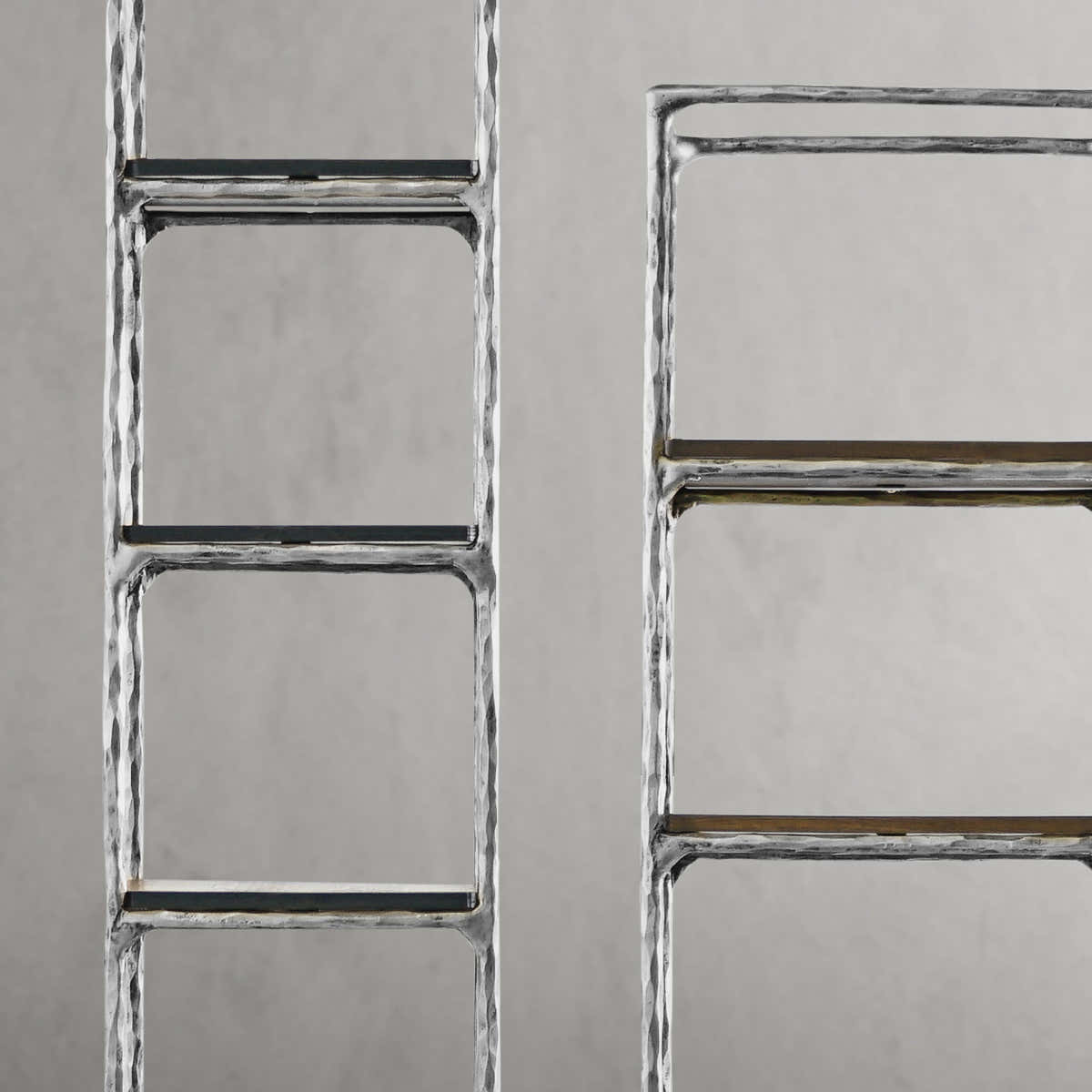 Hand-Forged Metal Wooden Shelving