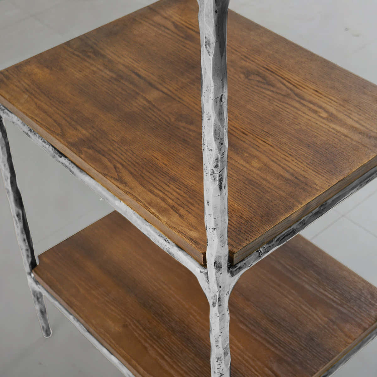 Hand-Forged Metal Wooden Shelving