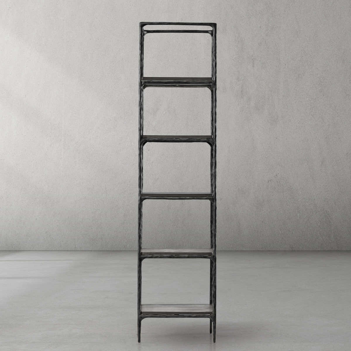 Hand-Forged Metal Wooden Shelving