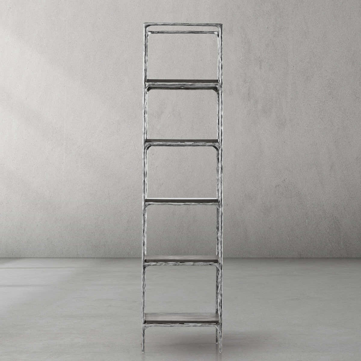 Hand-Forged Metal Wooden Shelving
