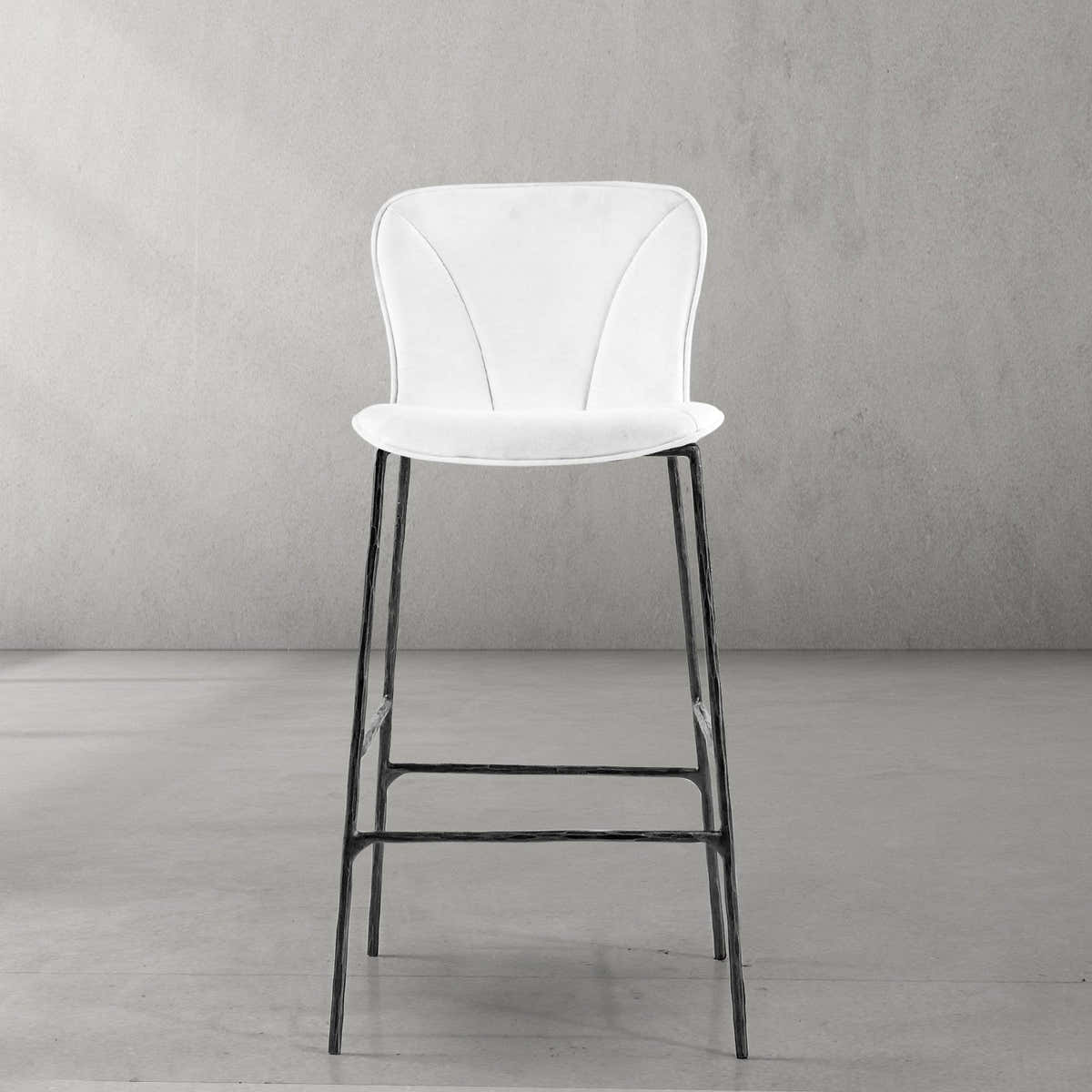 Hand-Forged Metal Modern Bar Chair
