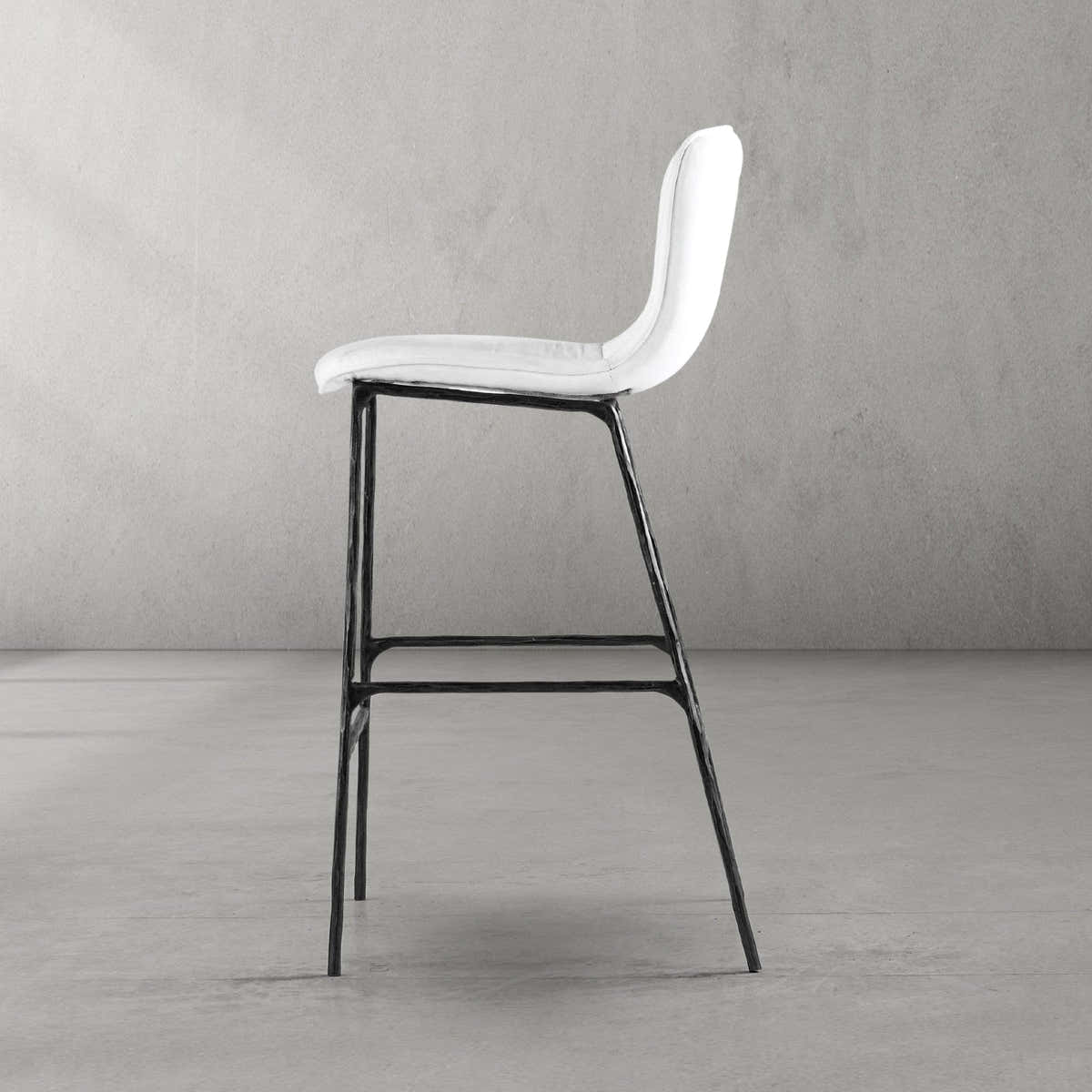Hand-Forged Metal Modern Bar Chair