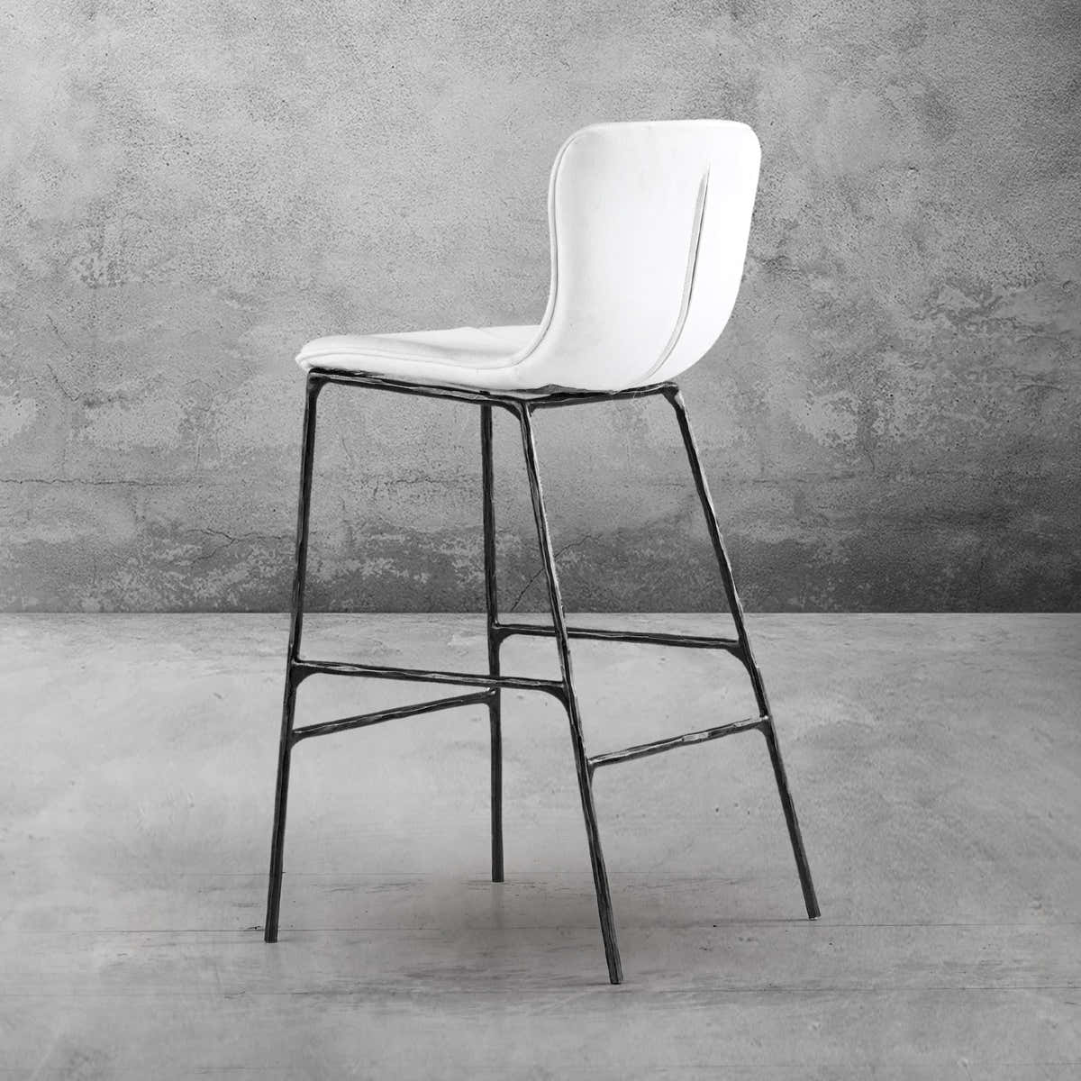 Hand-Forged Metal Modern Bar Chair