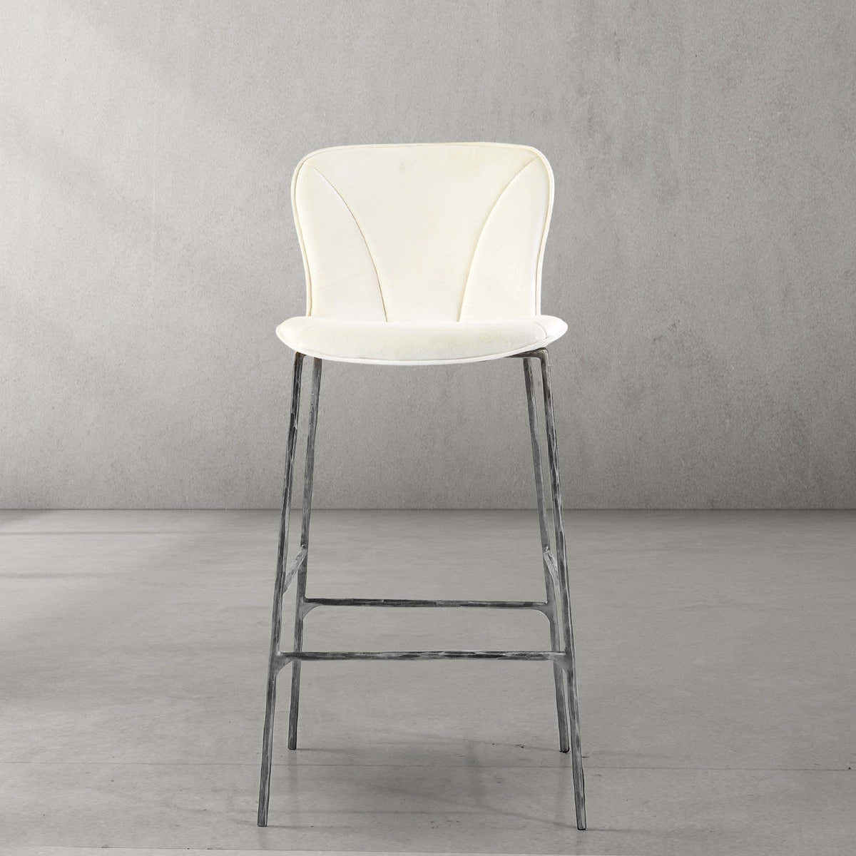 Hand-Forged Metal Modern Bar Chair