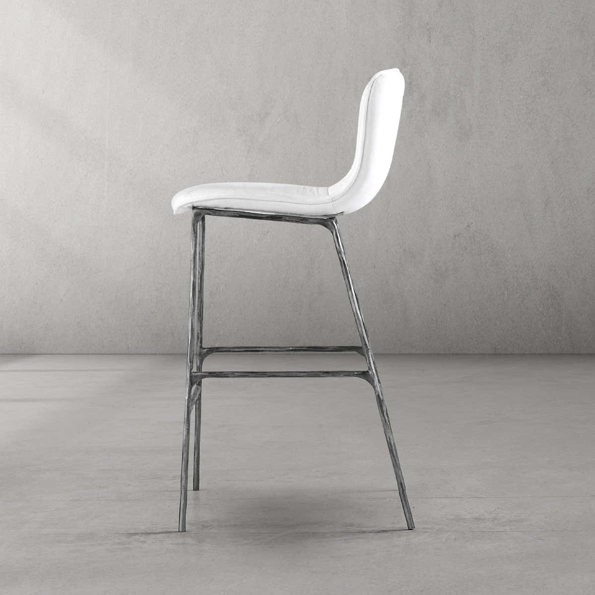 Hand-Forged Metal Modern Bar Chair