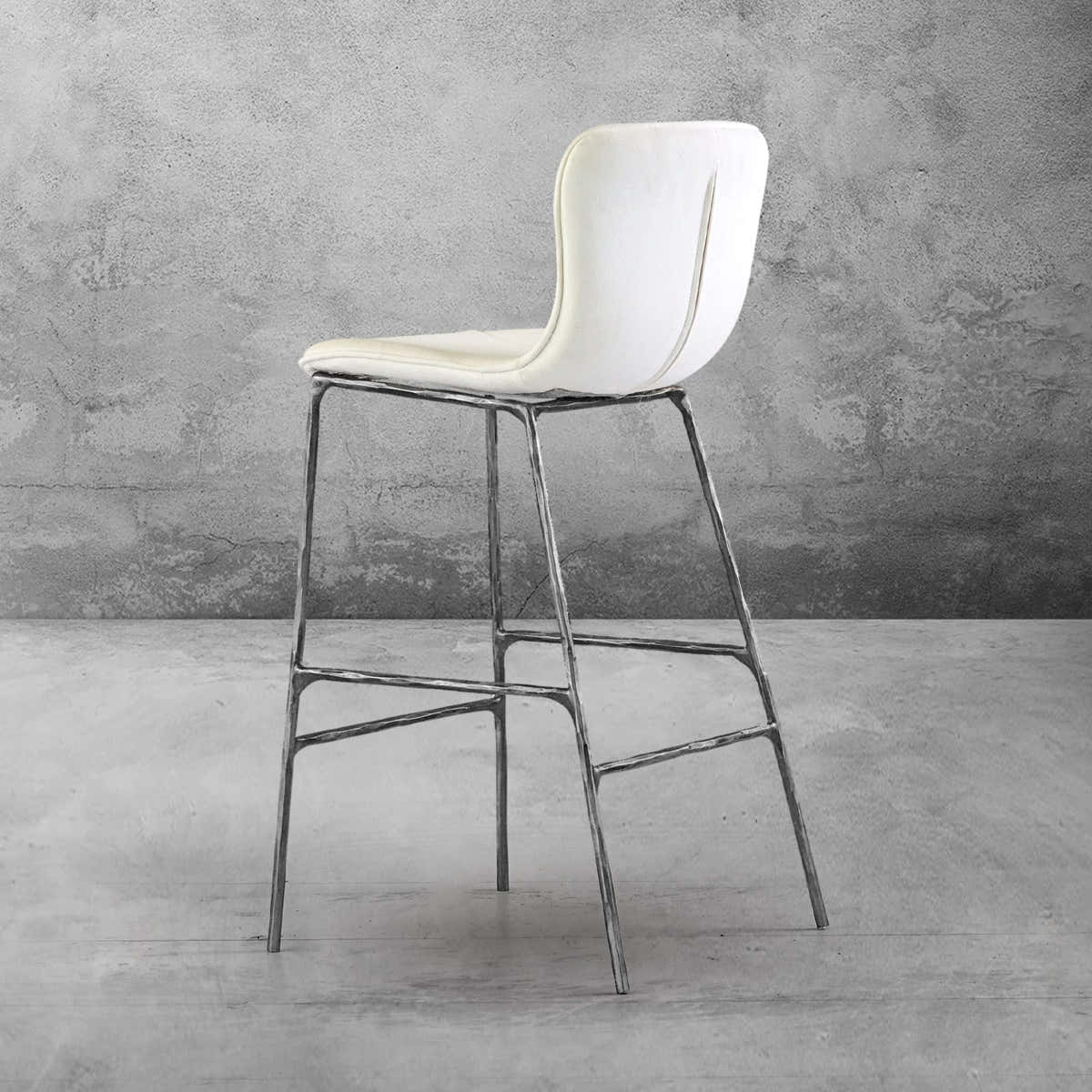 Hand-Forged Metal Modern Bar Chair