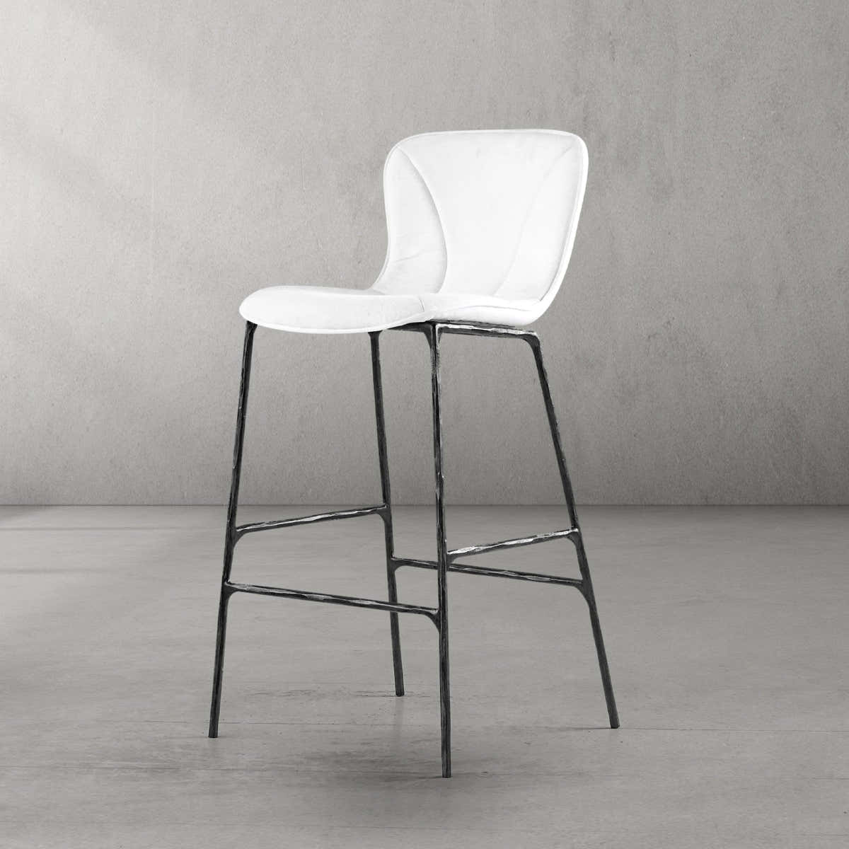 Hand-Forged Metal Modern Bar Chair