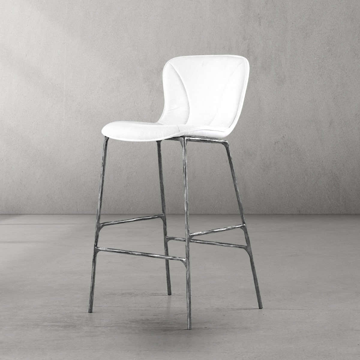 Hand-Forged Metal Modern Bar Chair