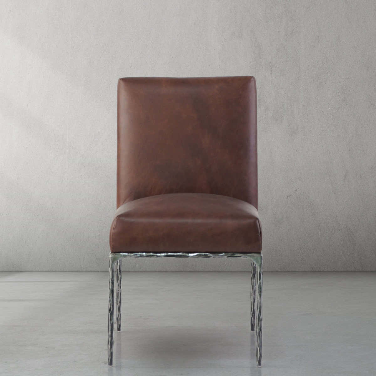 Hand-Forged Metal Minimalist Fabric Dining Chair
