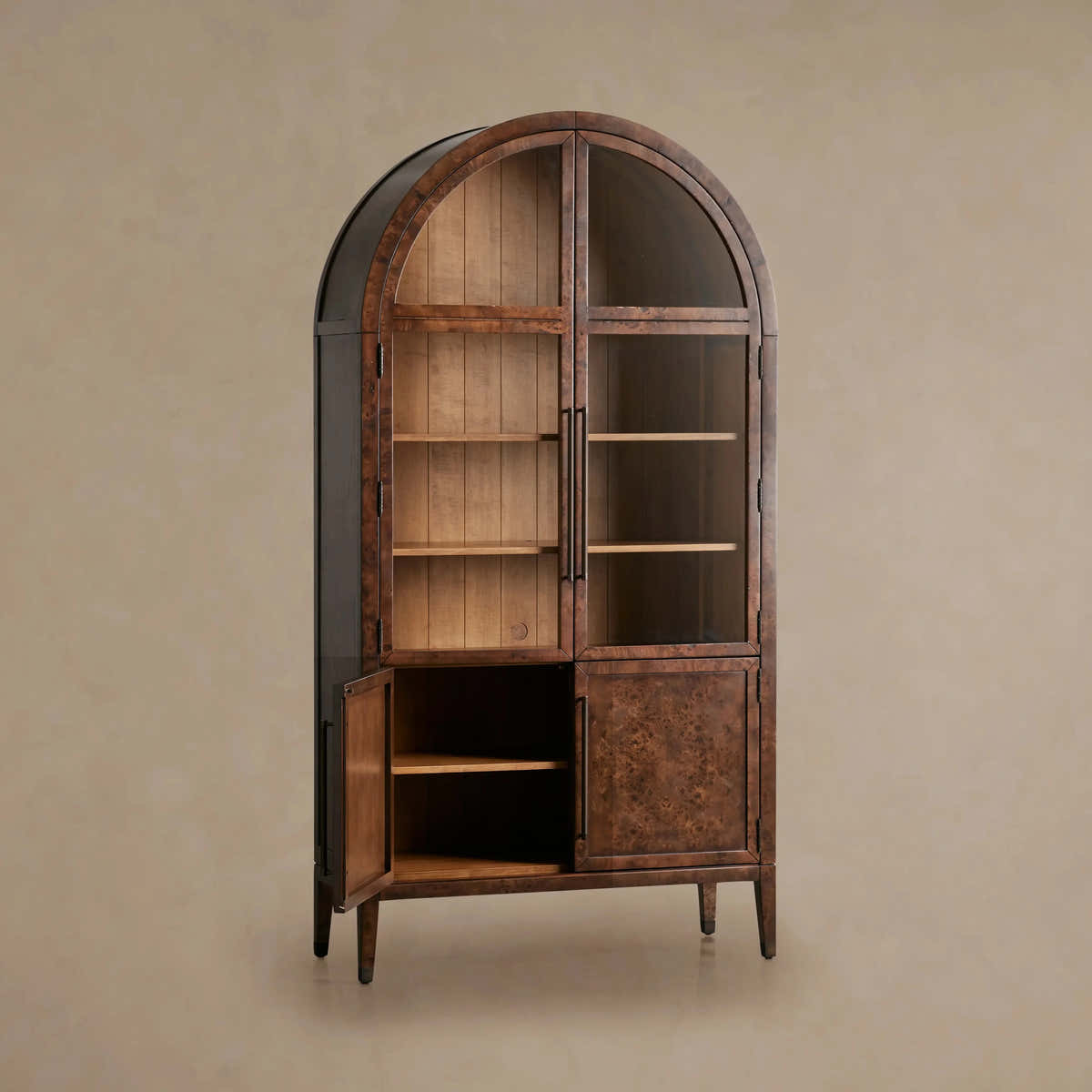 Hattie Burl Glass Cabinet