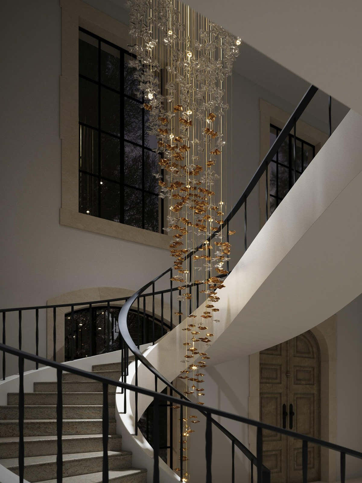 Tidal Stair Chandelier