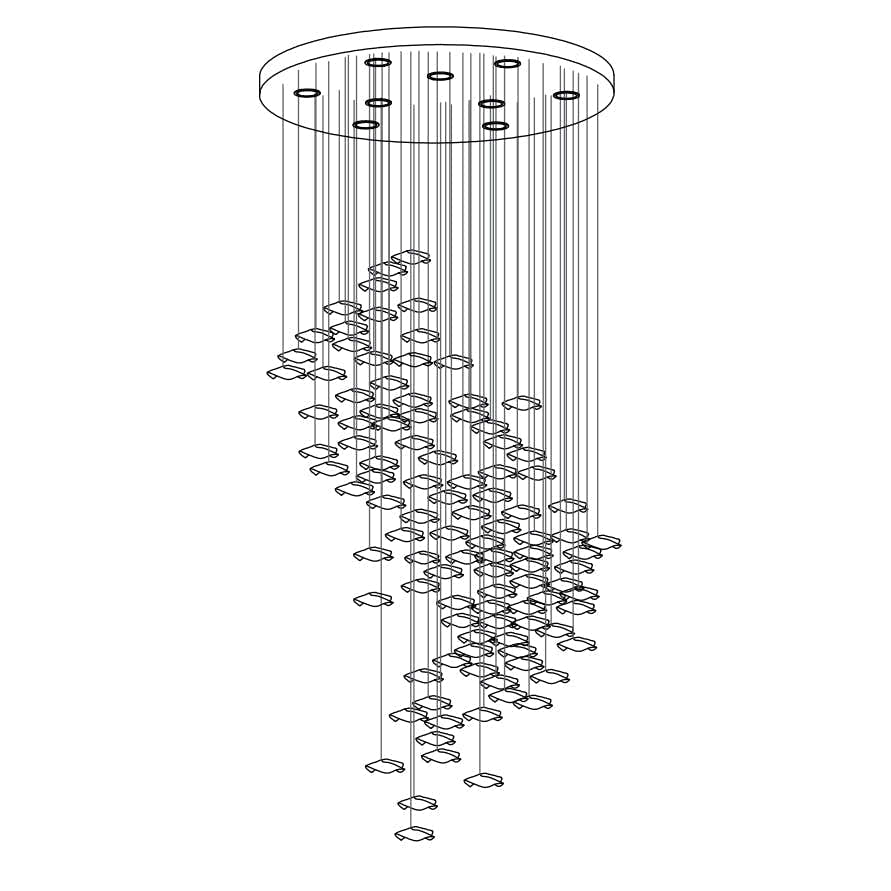 Tidal Stair Chandelier