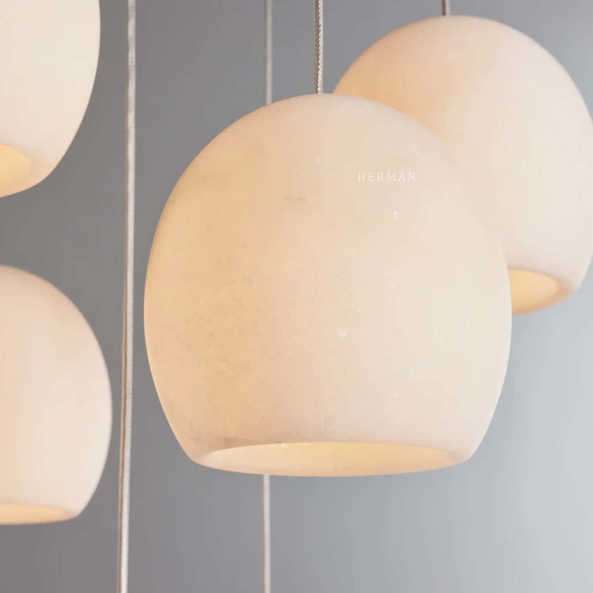 Arica Alabaster Round Chandelier