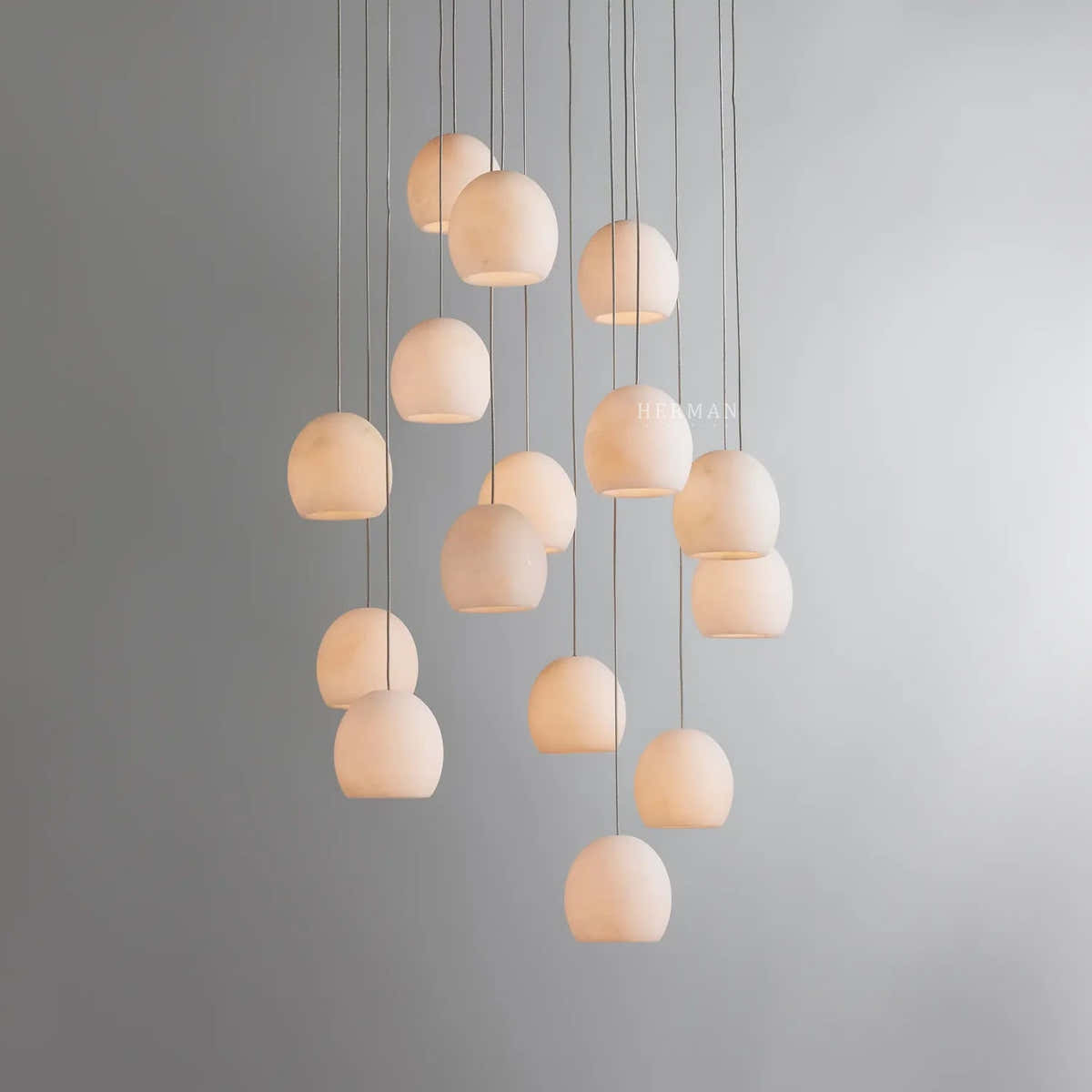 Arica Alabaster Round Chandelier