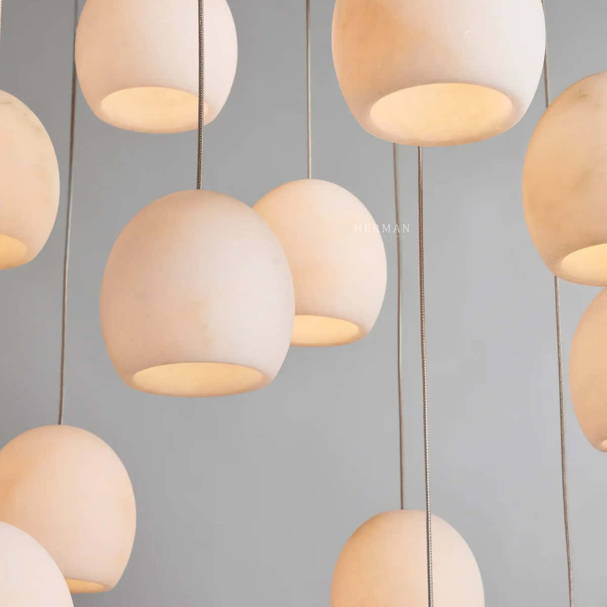 Arica Alabaster Round Chandelier