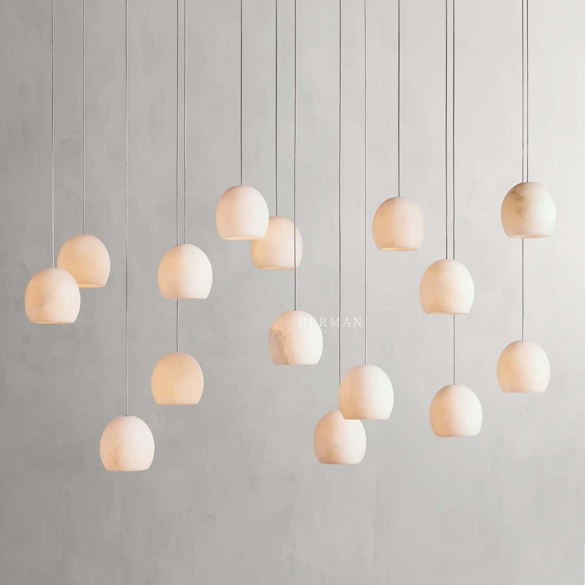 Arica Alabaster Linear Chandelier 7/15/30 Light