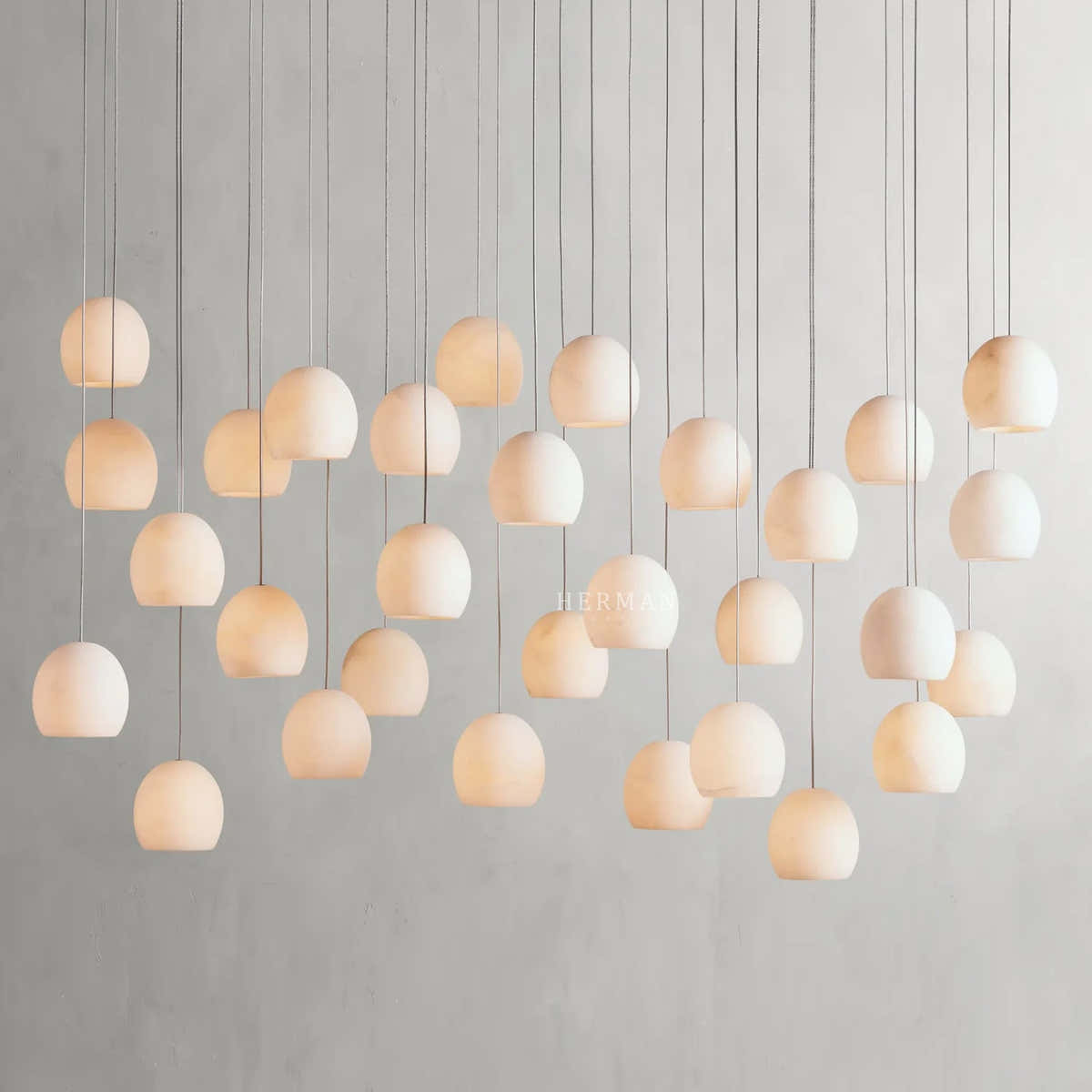 Arica Alabaster Linear Chandelier 7/15/30 Light
