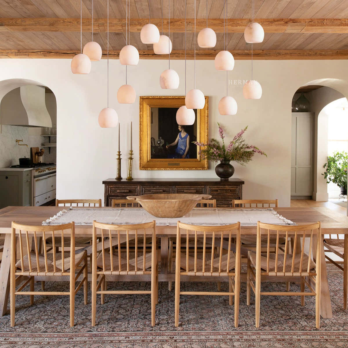 Arica Alabaster Linear Chandelier 7/15/30 Light